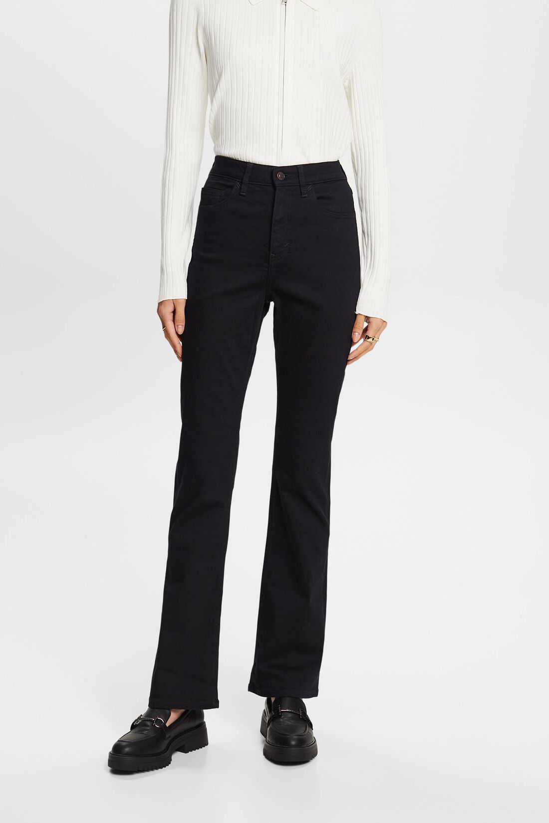 High-Rise-Jeans mit Bootcut