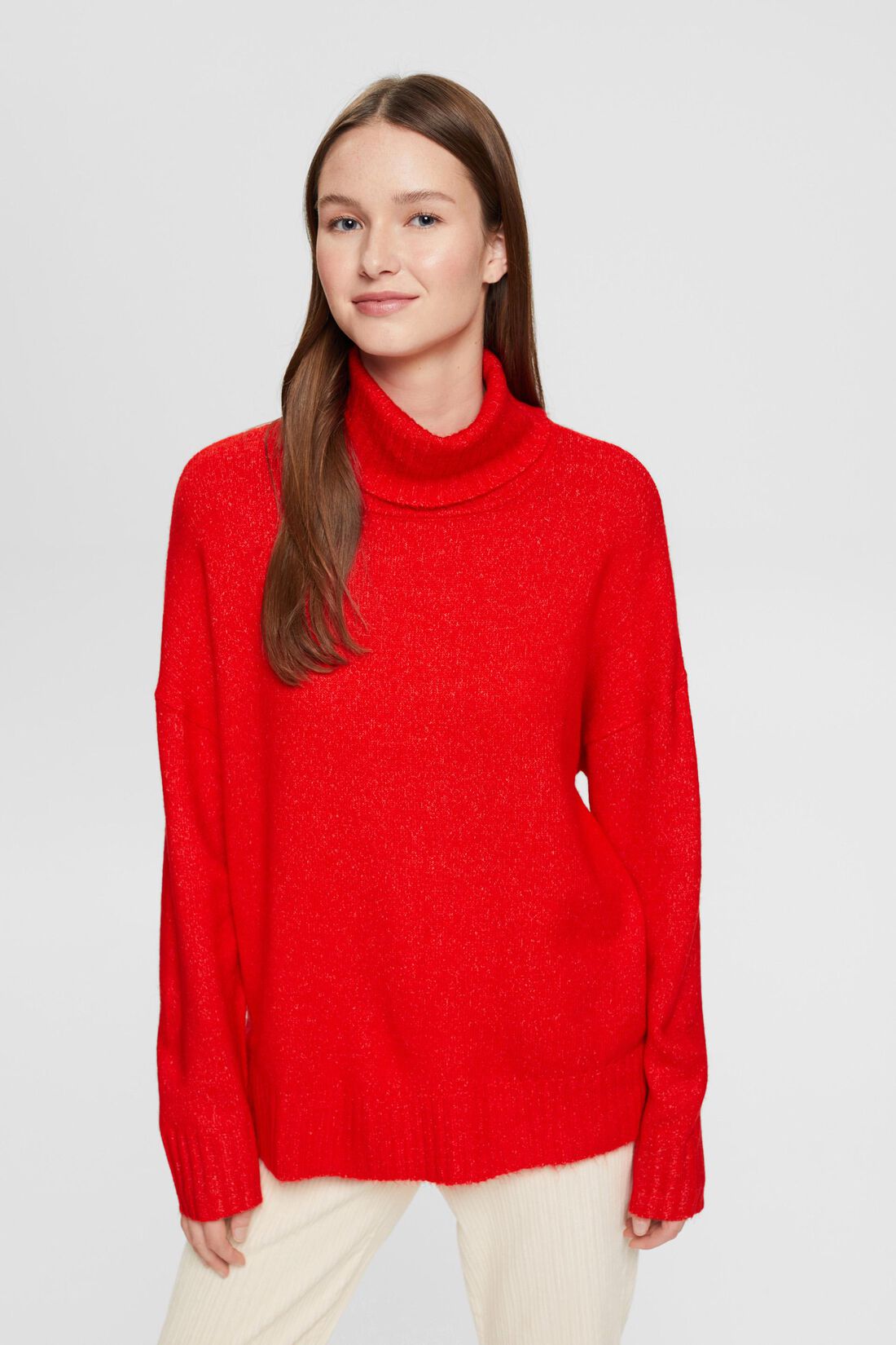 Rollkragenpullover aus Strick