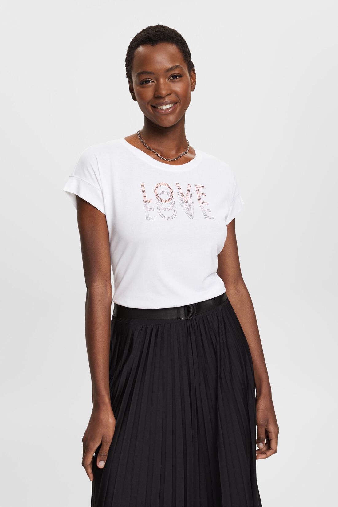 Jersey-T-Shirt mit Applikation