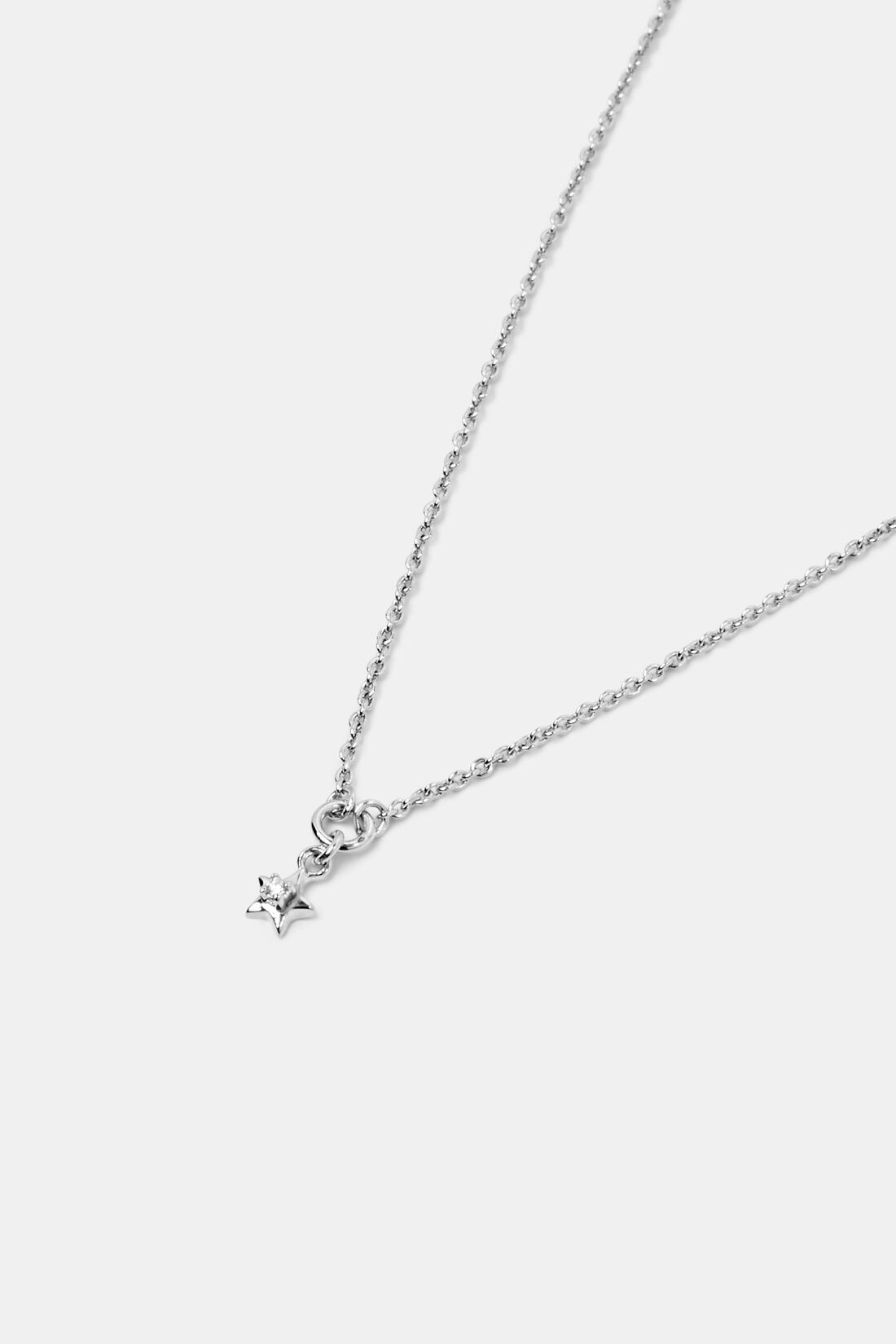 Sterling Silber Halskette mit Diamantanh&auml;nger