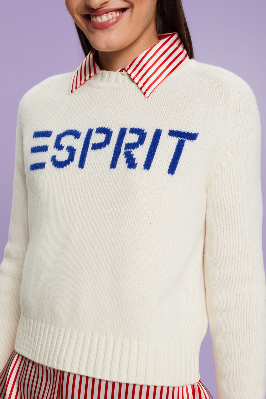 Logo-Pullover aus Wolle und Kaschmir