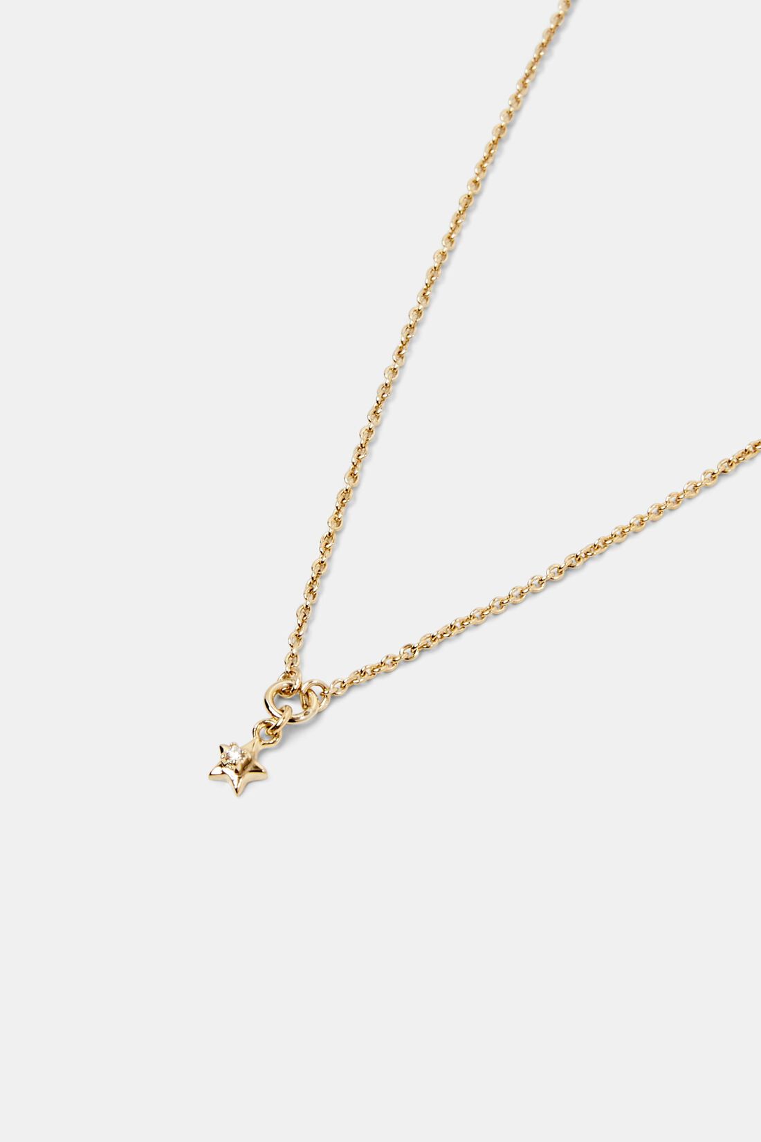 Sterling Silber Halskette mit Diamantanh&auml;nger