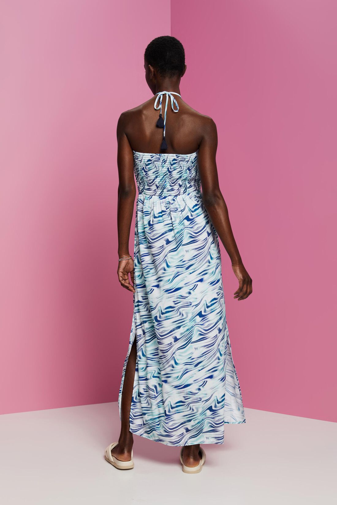 Maxi-Strand-Kleid mit Print