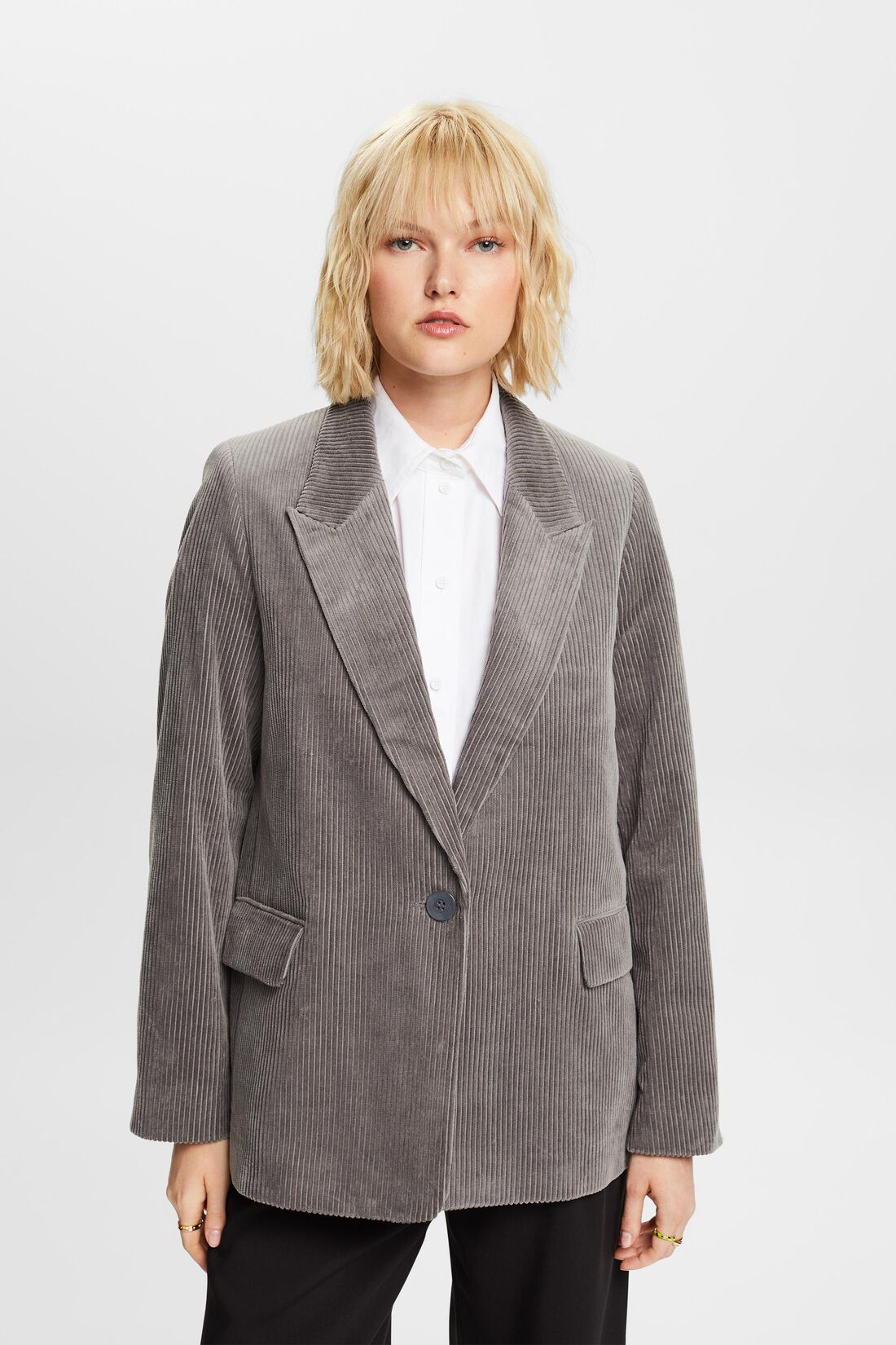 Oversized Cordblazer aus Baumwolle