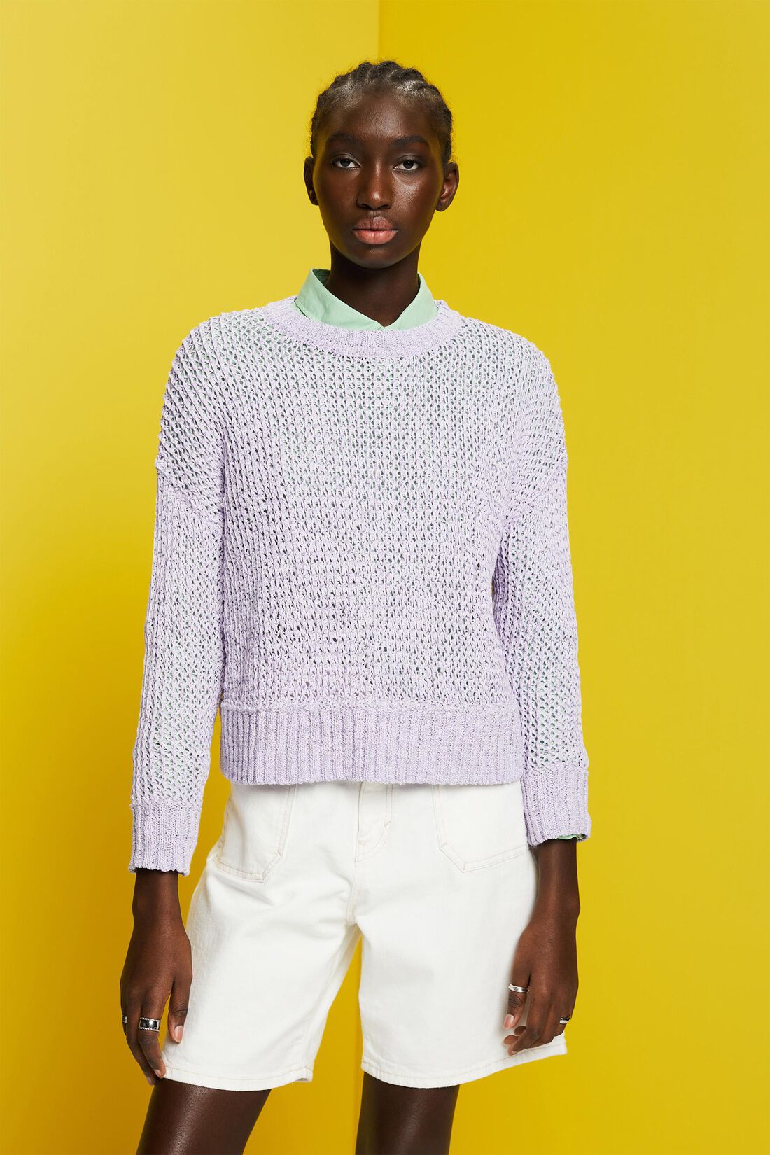 Pullover aus B&auml;ndchengarn