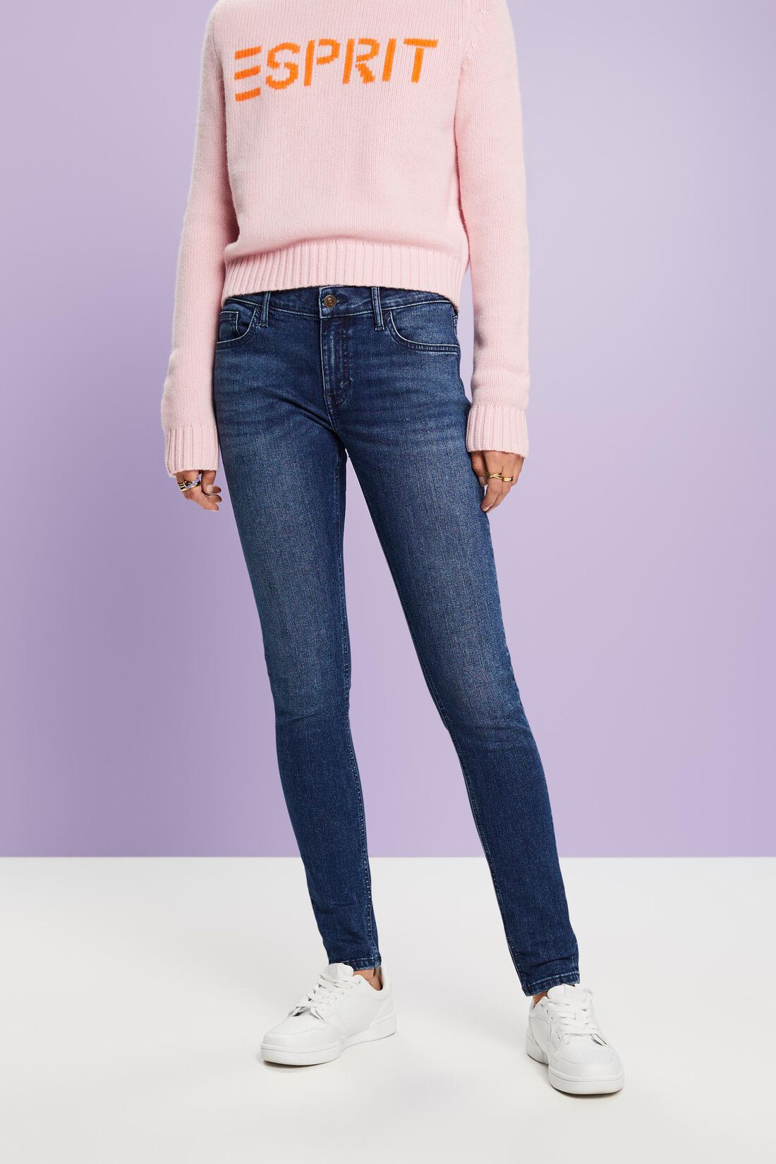 Skinny Jeans mit mittlerer Bundh&ouml;he
