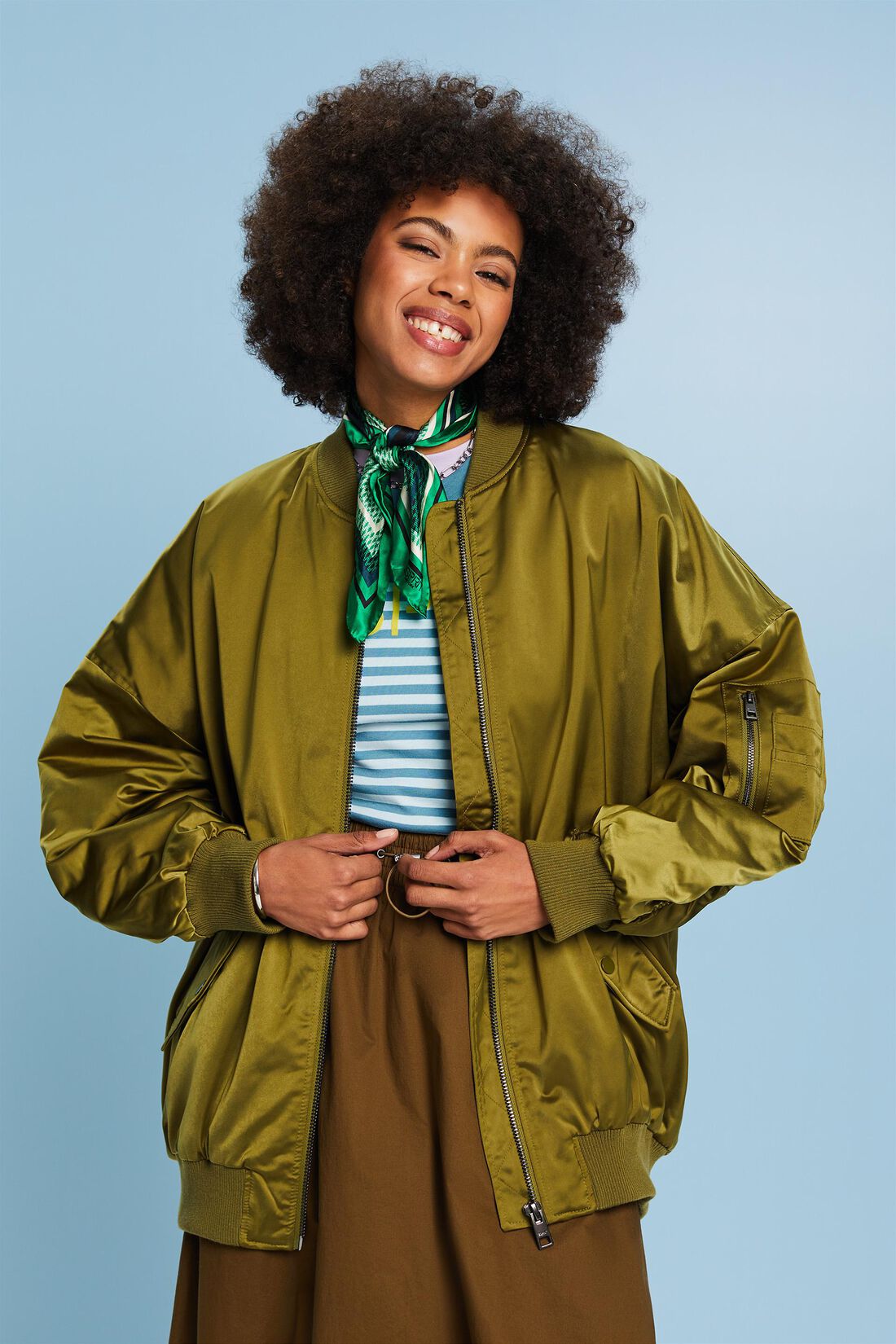 Bomberjacke aus Satin