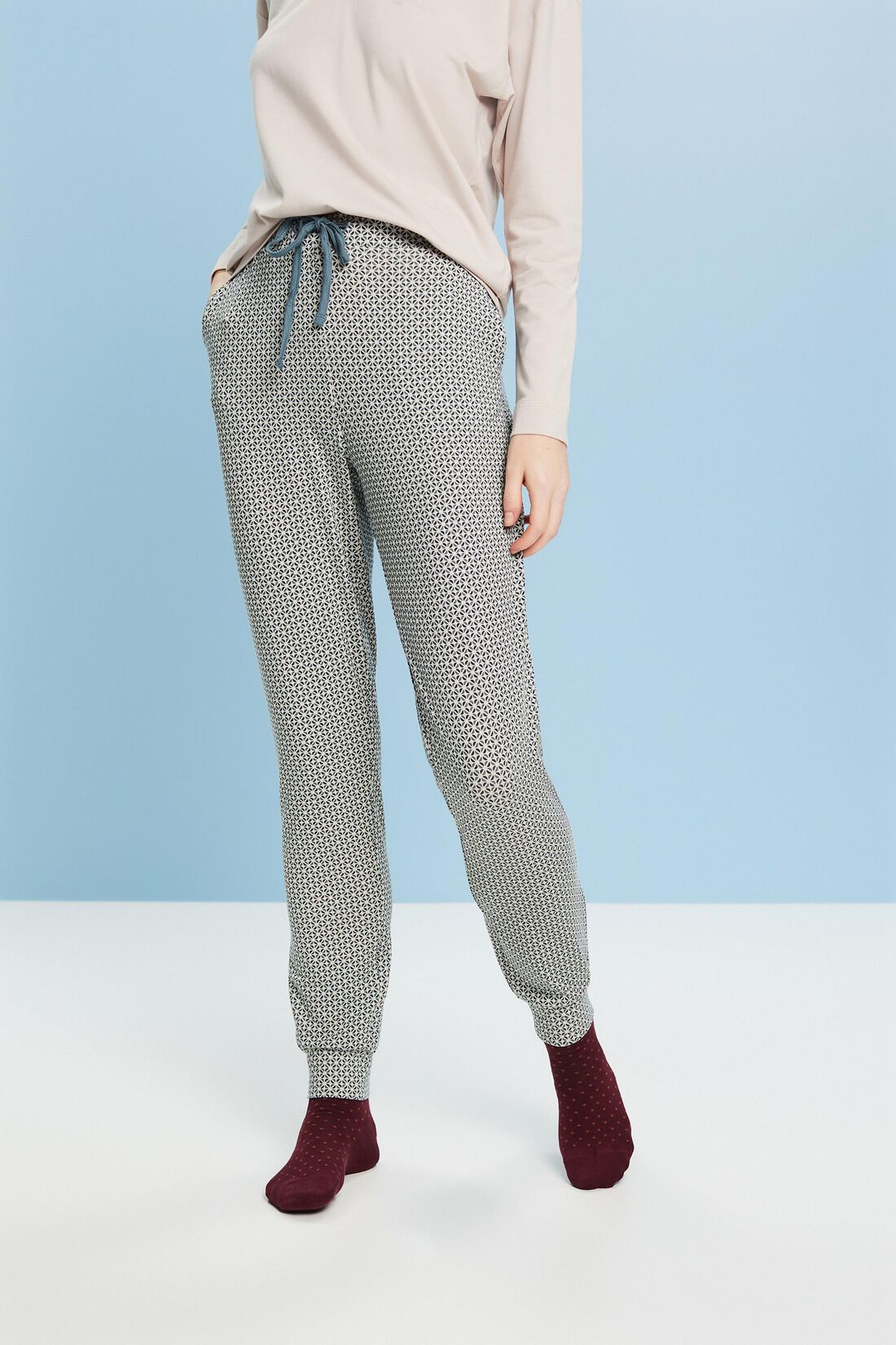 Jersey-Pyjamahose mit Print