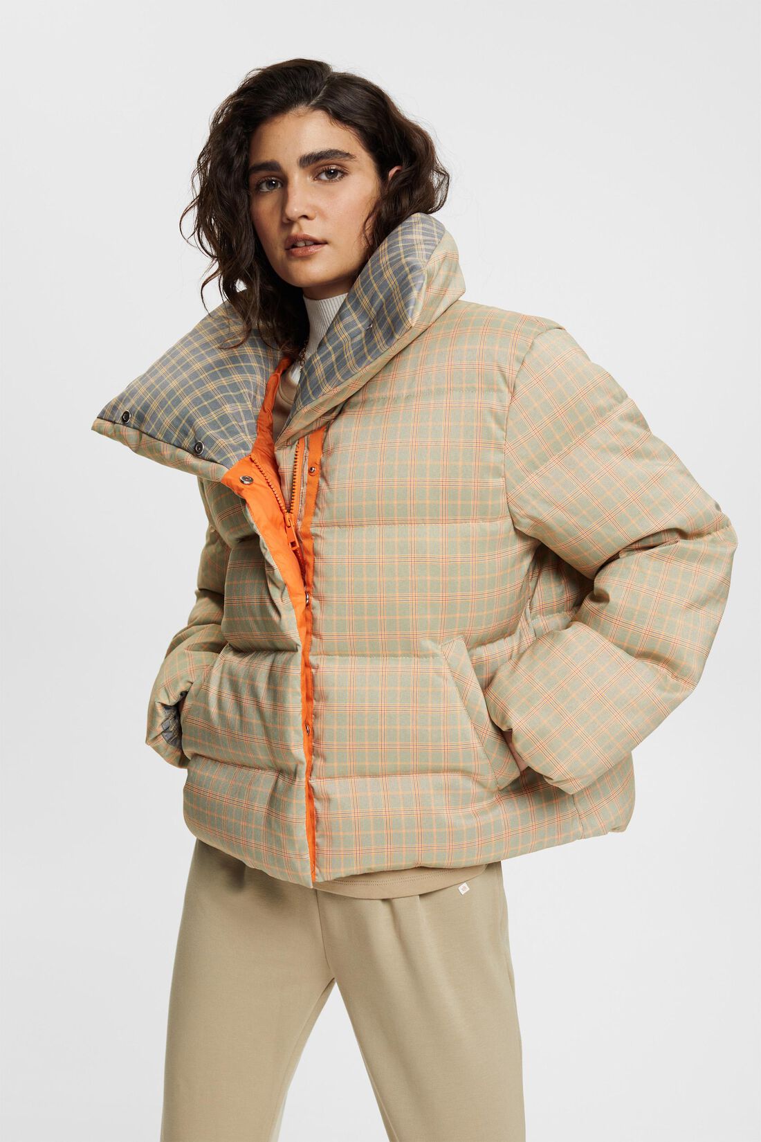 Karo-Pufferjacke