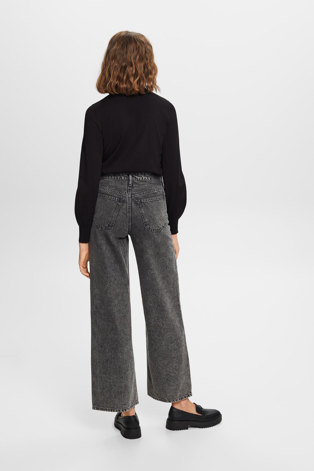 Retro-Jeans mit hohem Bund und weitem Bein