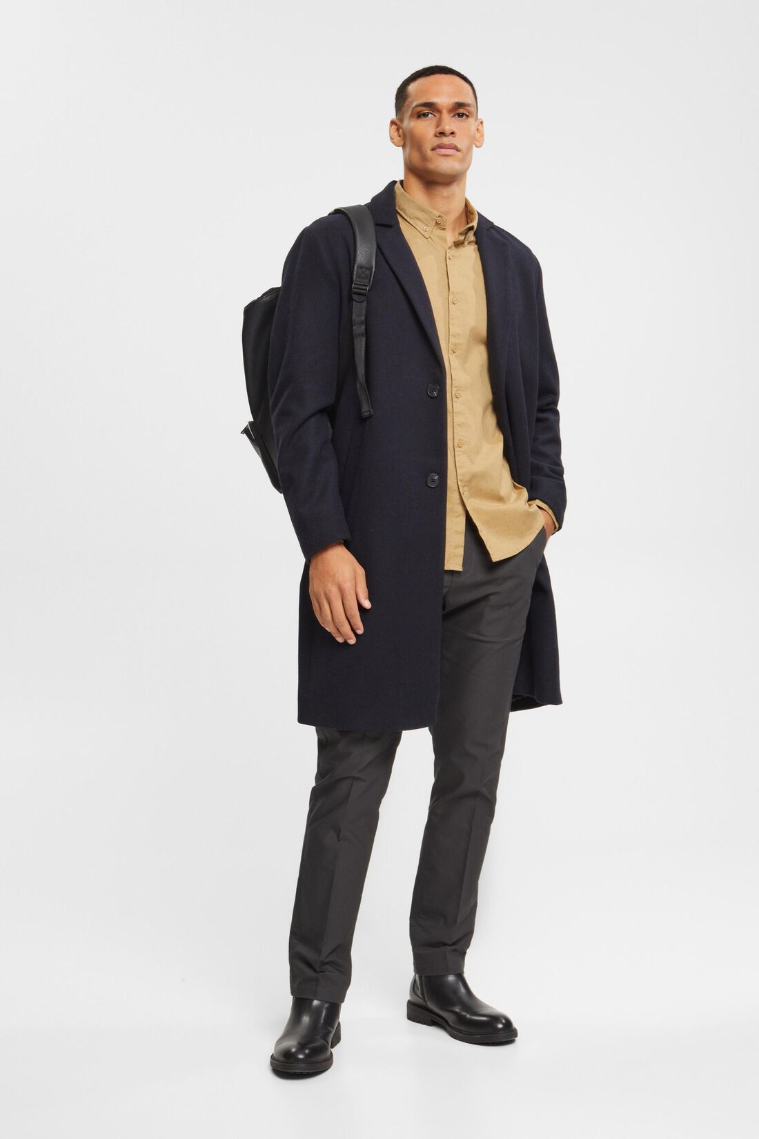 Button-Down-Hemd mit Micro-Print