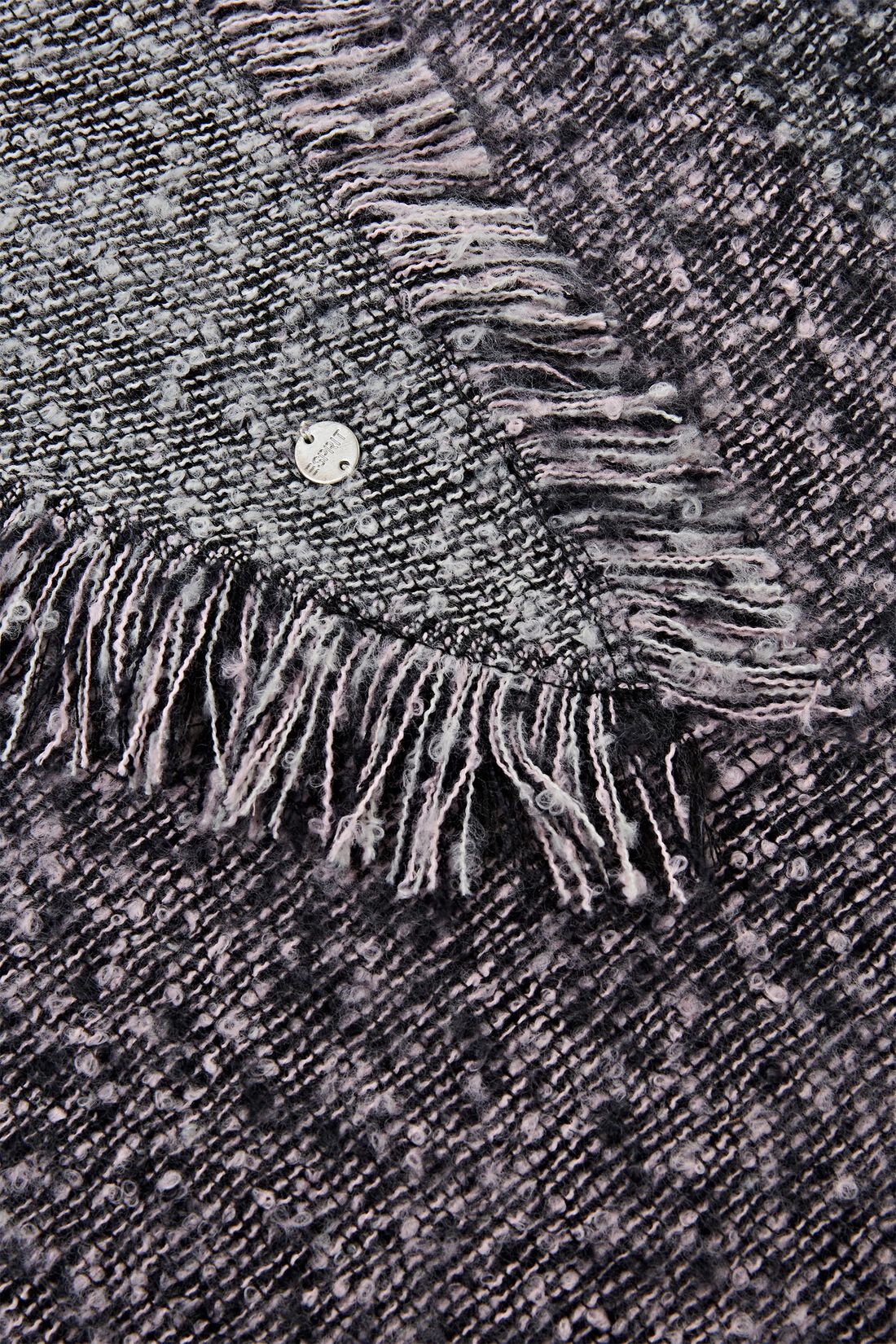Gemusterter Boucl&eacute;-Schal