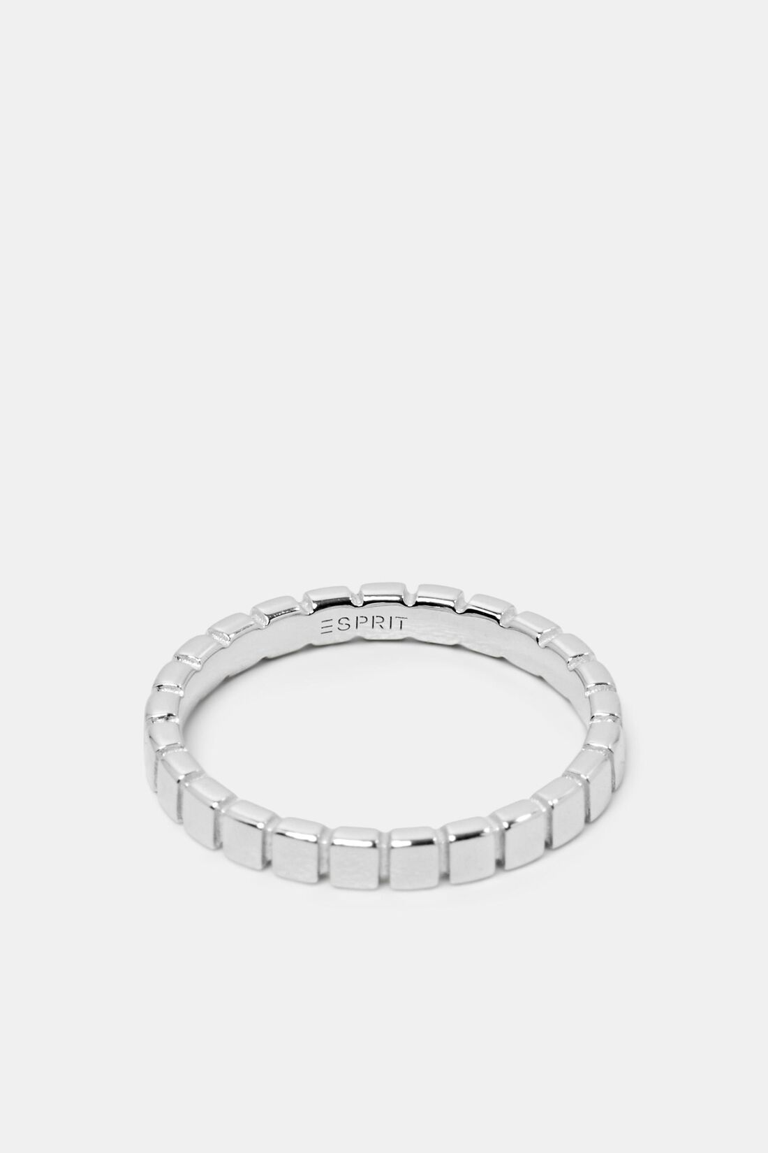 Schmaler, gerippter Ring, Sterlingsilber