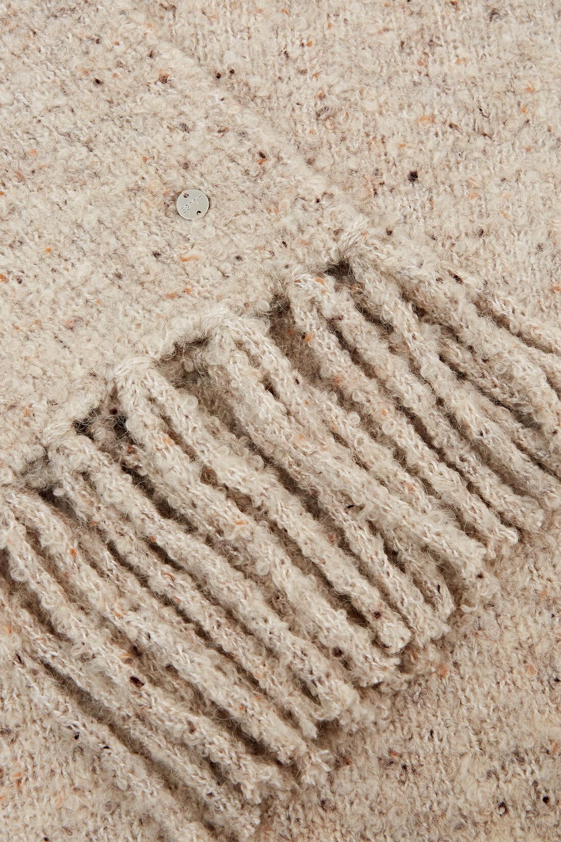 Boucl&eacute;-Fransenschal mit Konfetti-Effekt
