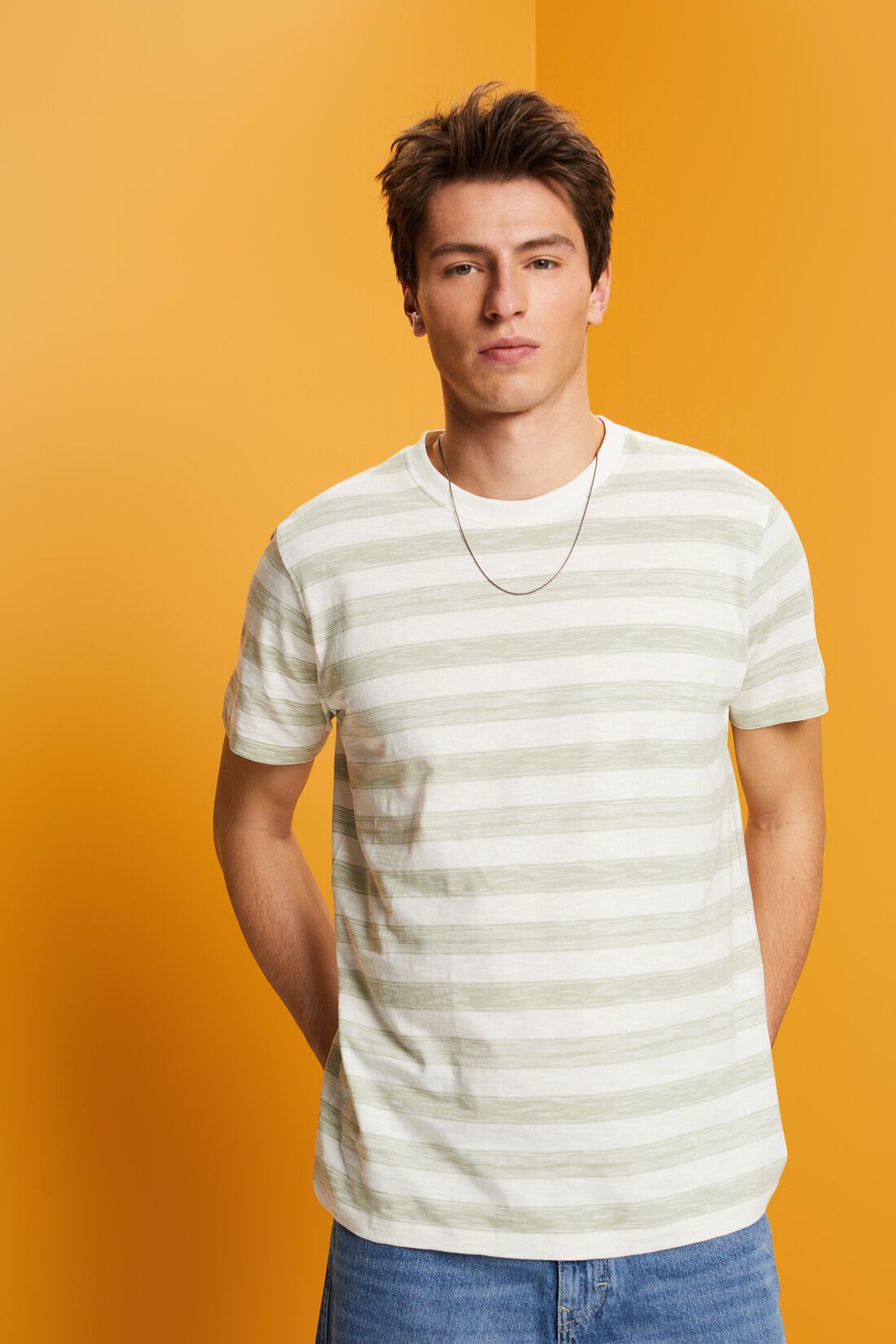 Gestreiftes T-Shirt, 100% Baumwolle