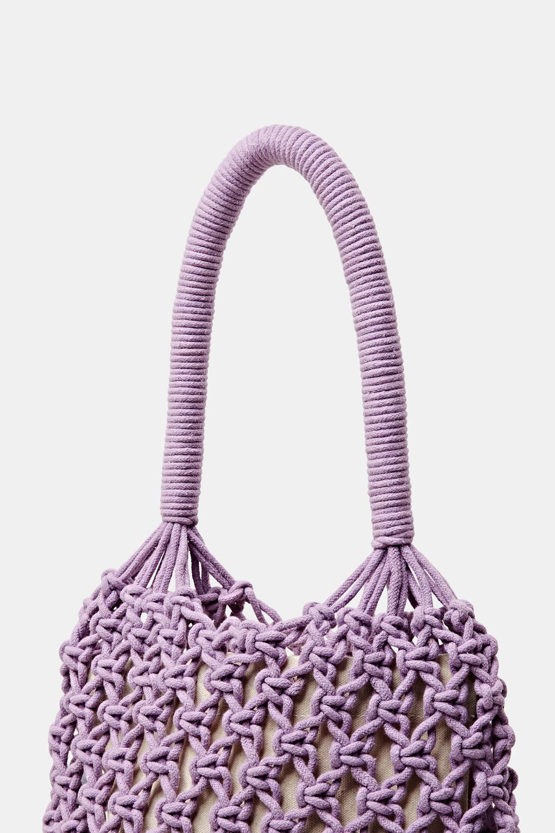 Geh&auml;kelte Tote Bag mit Streifen und Tasseln