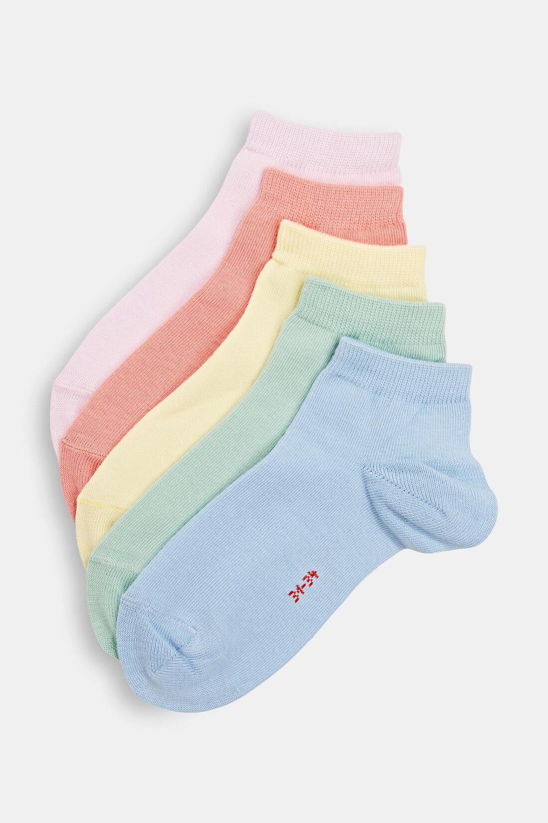 5er-Pack unifarbene Socken, Bio-Baumwoll-Mix