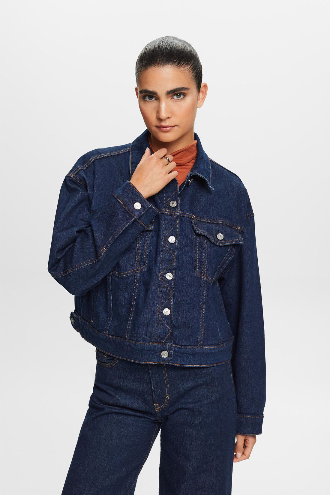 Premium-Jeansjacke im Truckerstil