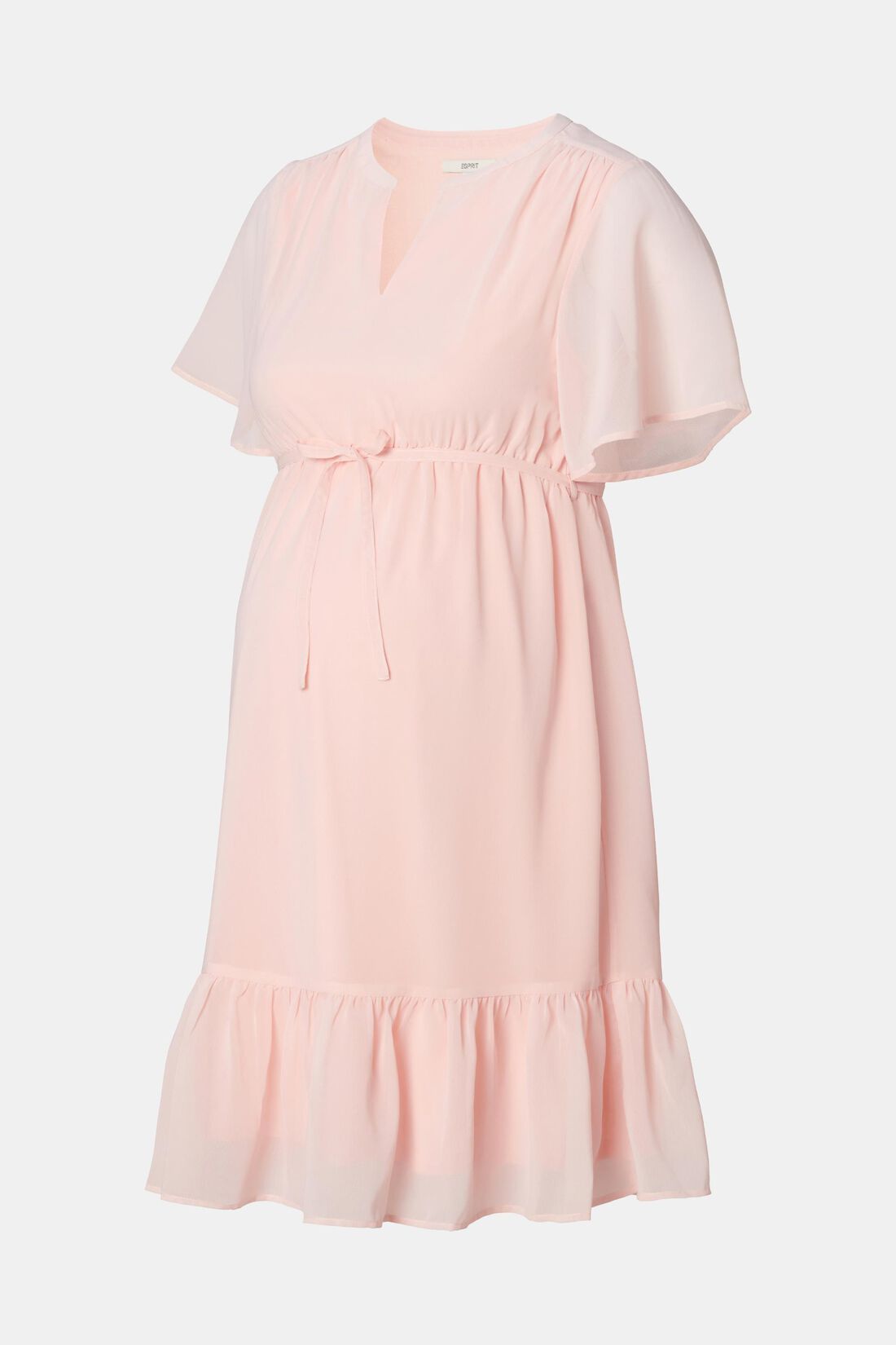 Recycelt: Chiffonkleid mit Volants