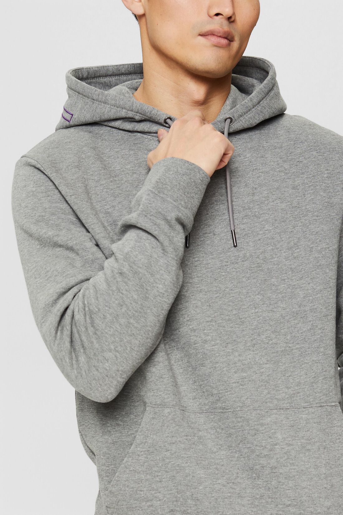 Recycelt: Sweat-Hoodie mit Logo-Stickerei