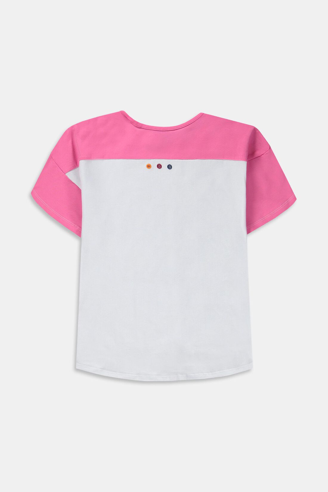 Baumwoll-T-Shirt mit positivem Print auf der Brust