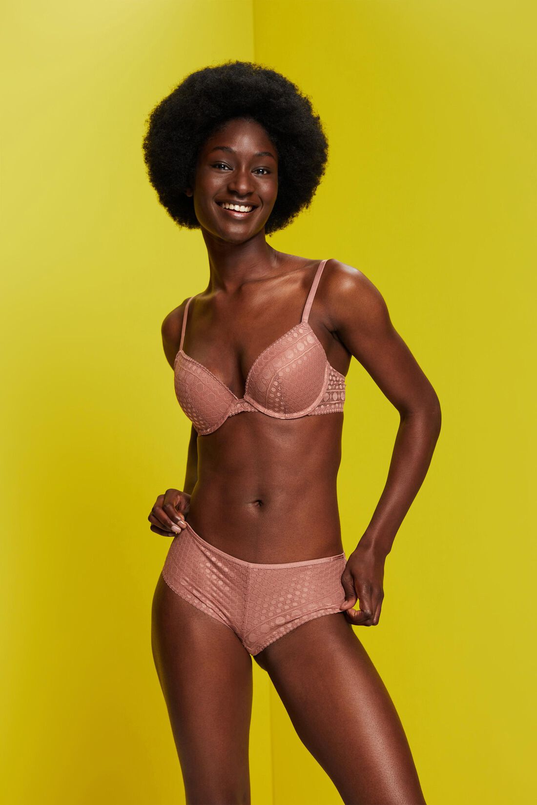 Recycelt: Push-up-BH mit Spitze