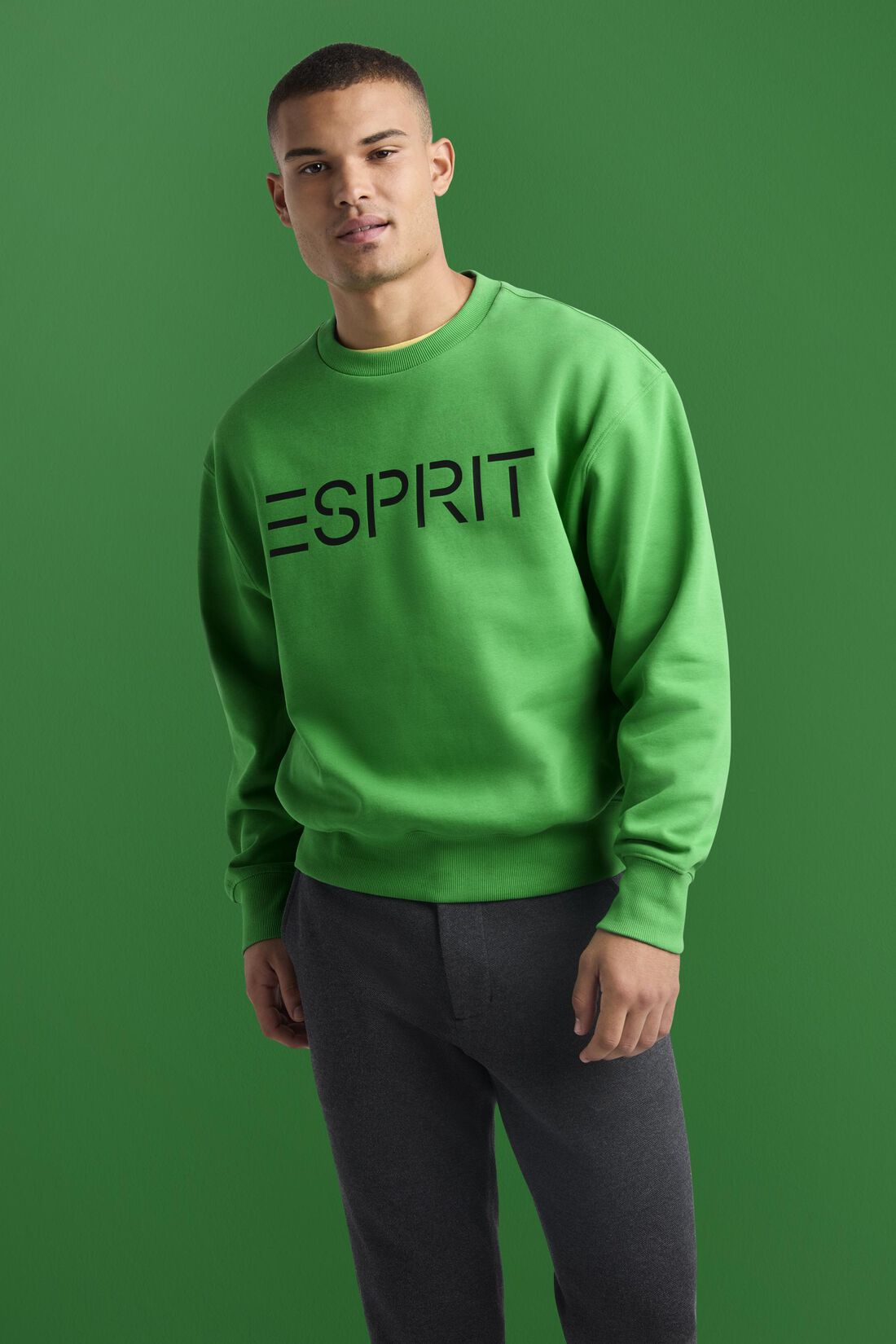 Unisex Logo-Sweatshirt aus Baumwollfleece