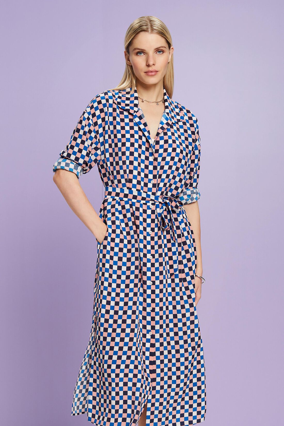 Hemdblusenkleid aus Seide