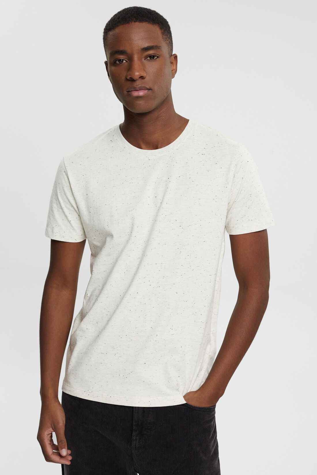 T-Shirt aus Jersey in Sprenkel-Optik