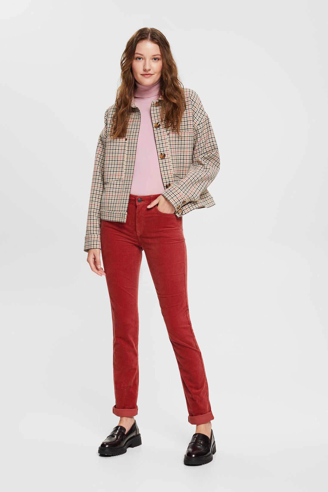 Mid-Rise-Cordhose