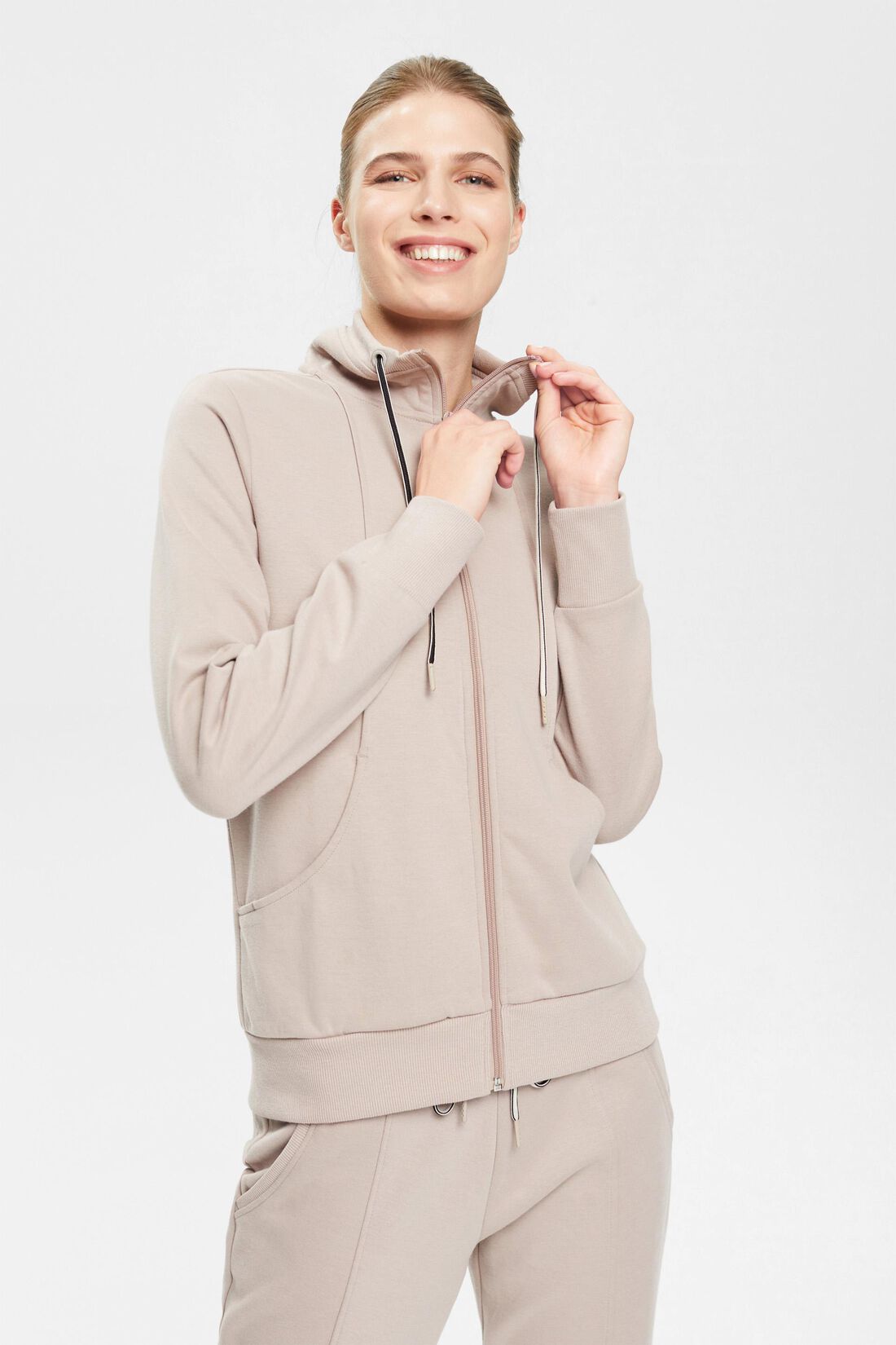 Sweatshirt mit Rei&szlig;verschluss, Baumwollmix