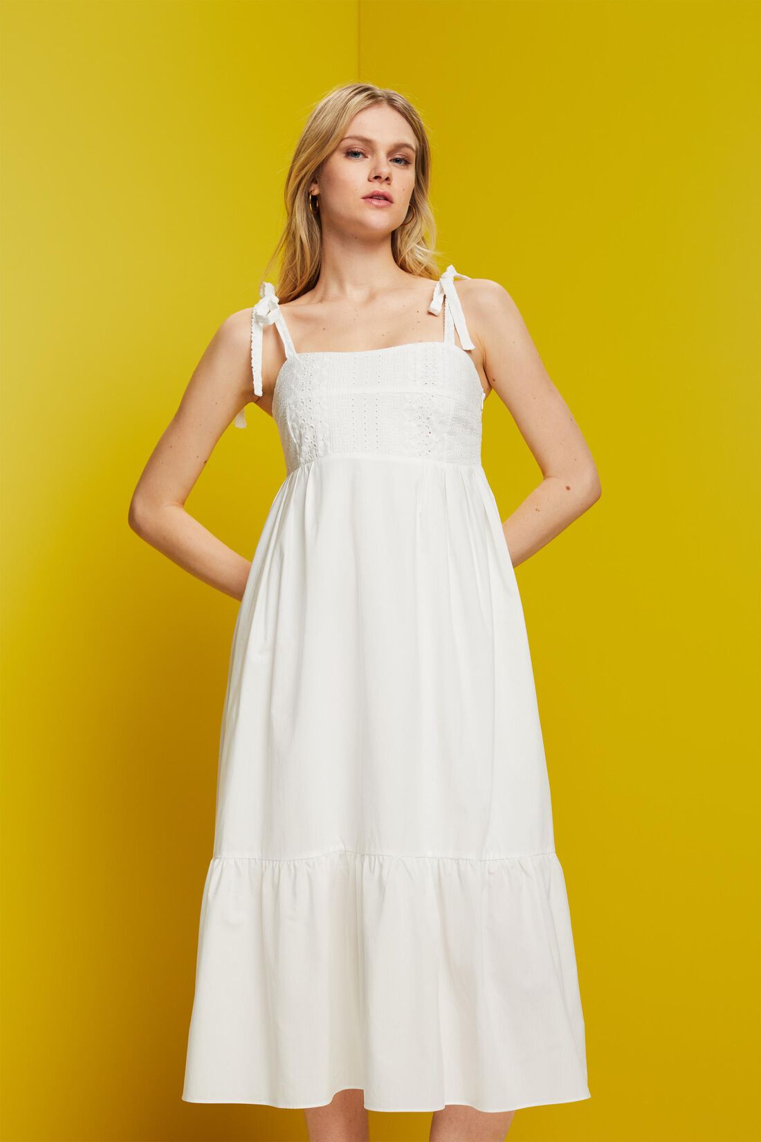 Midikleid mit Stickerei, LENZING&trade; ECOVERO&trade;