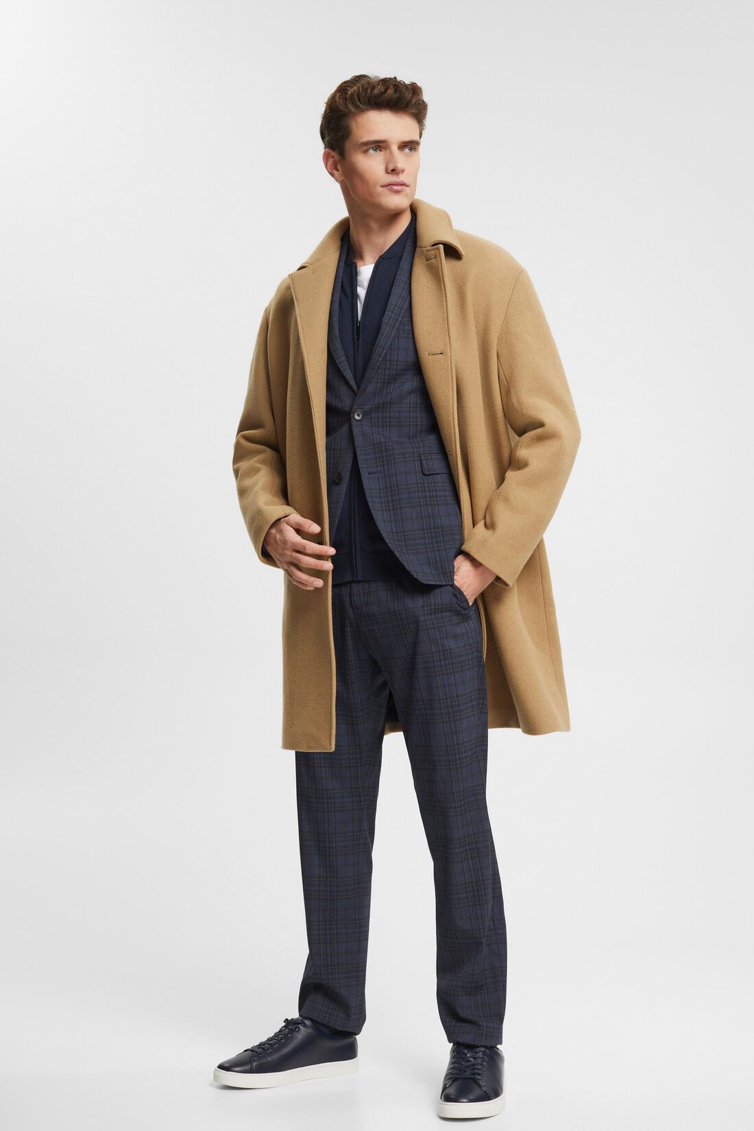Mix & Match: Einreihiger Blazer mit Karomuster