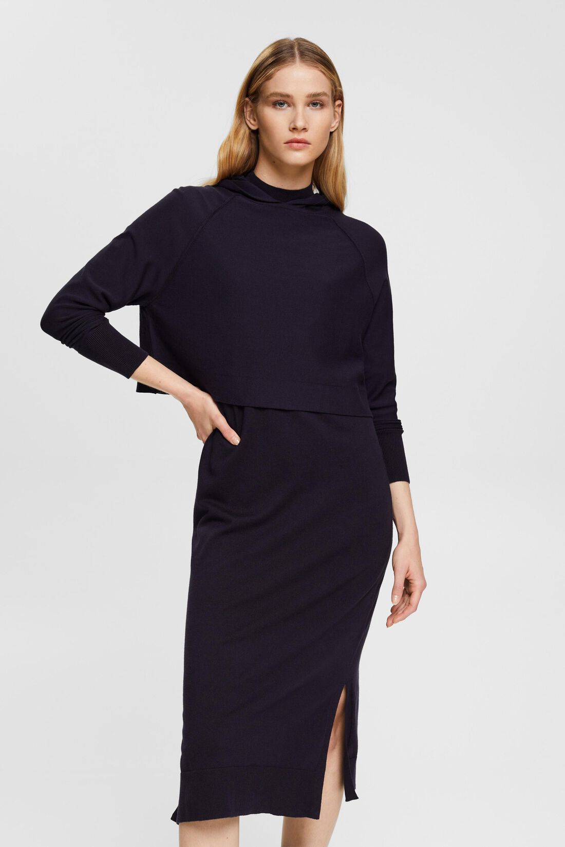 Strickkleid in Midil&auml;nge