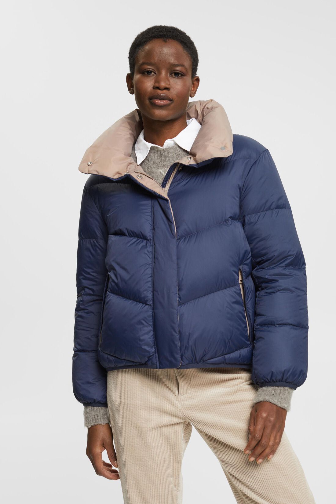 Steppjacke mit recycelter Daunenf&uuml;llung