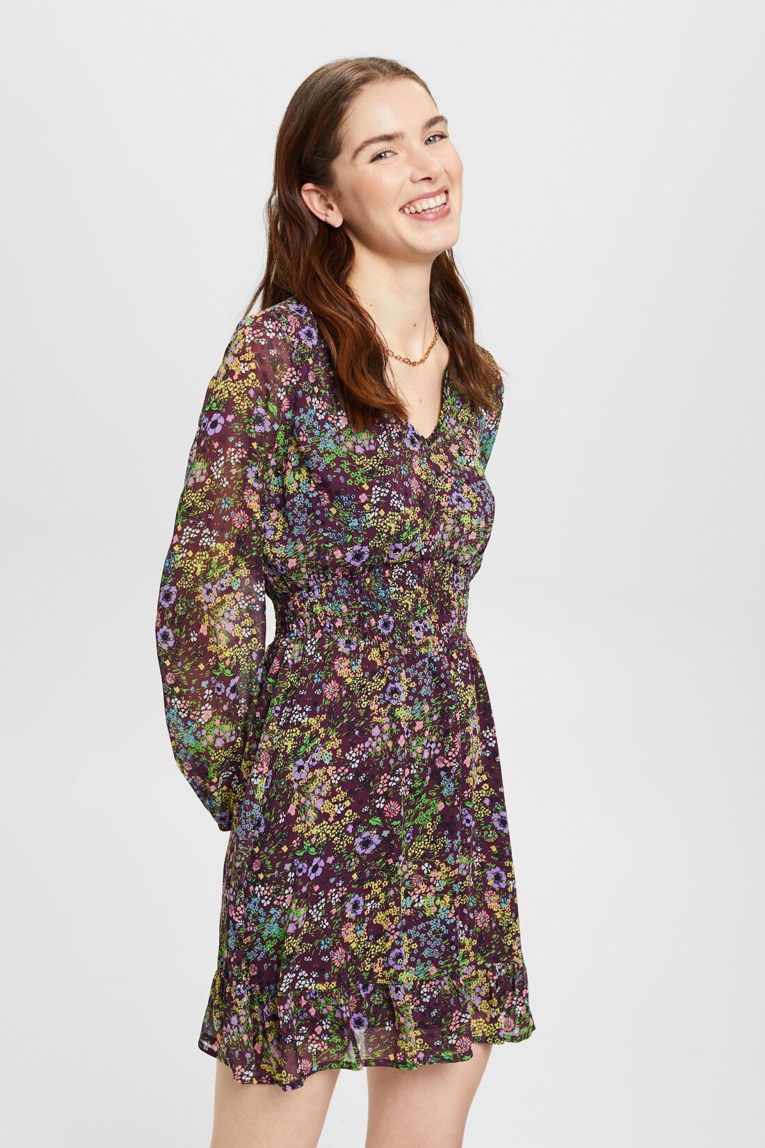 Minikleid mit floralem Muster