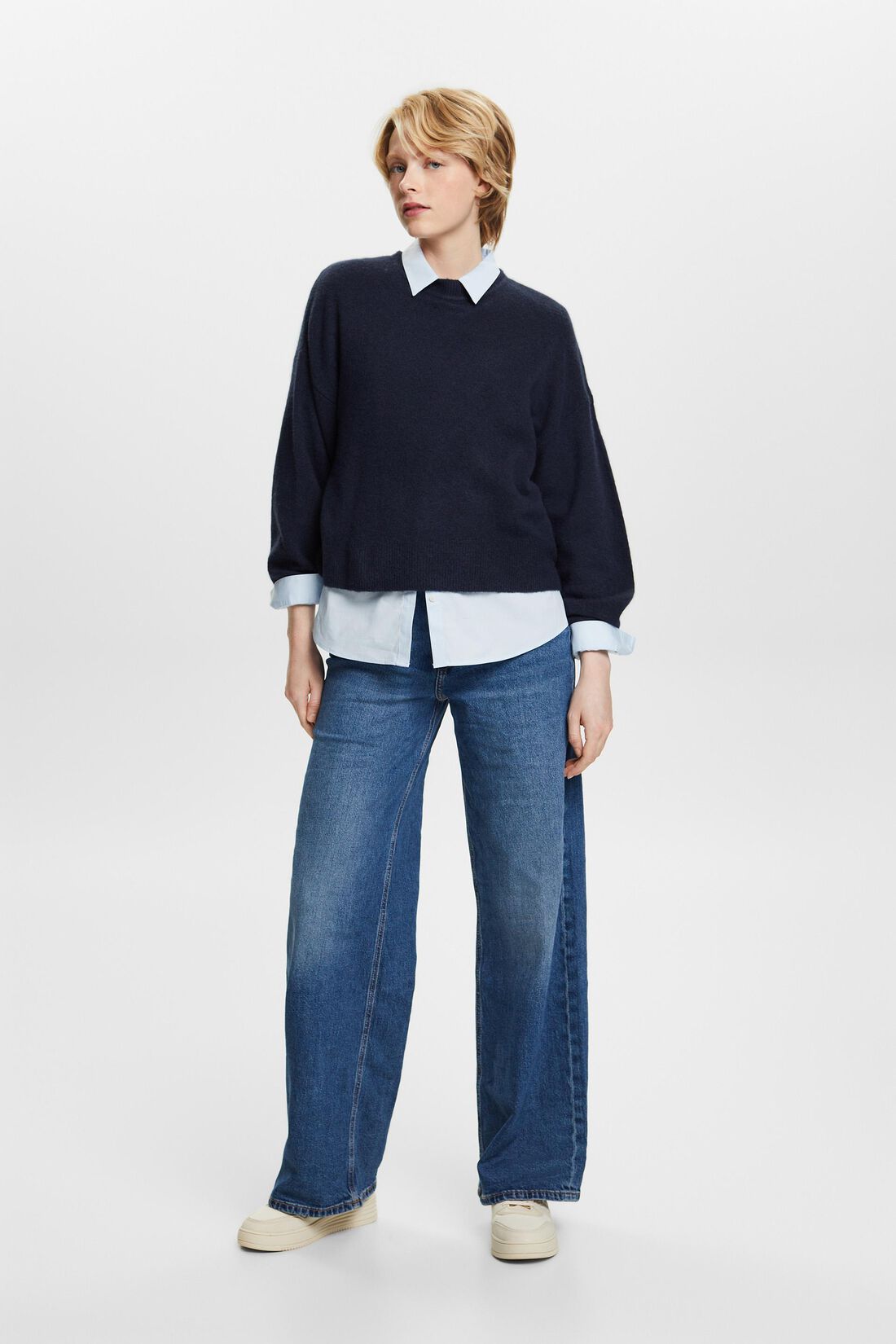 Strickpullover mit Blouson-&Auml;rmeln