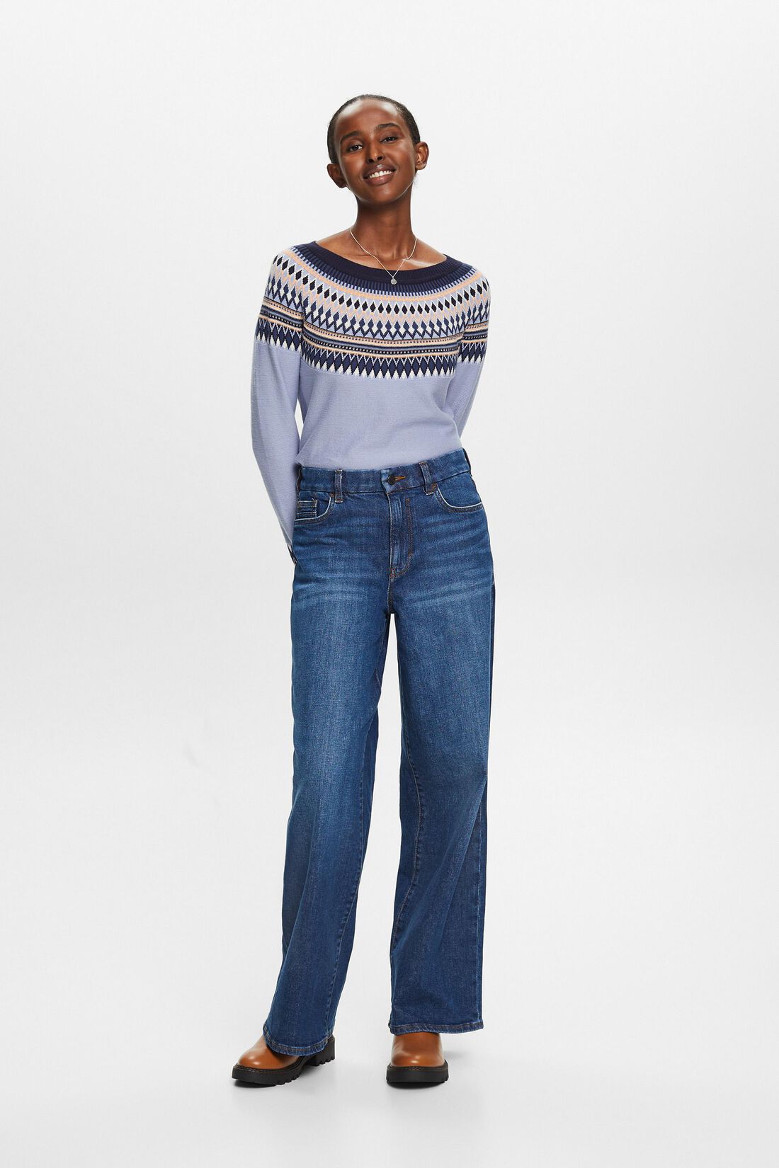 Jacquardpullover aus Baumwolle