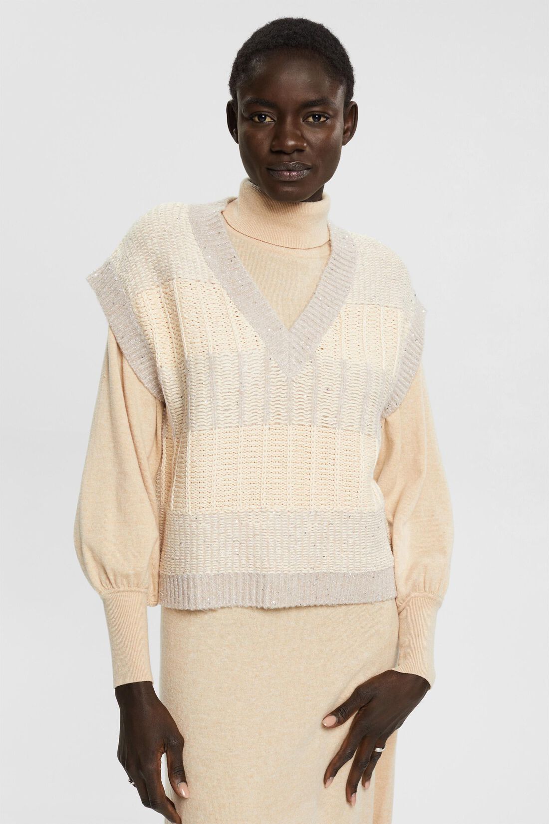 Strickpullunder mit Glitzereffekt