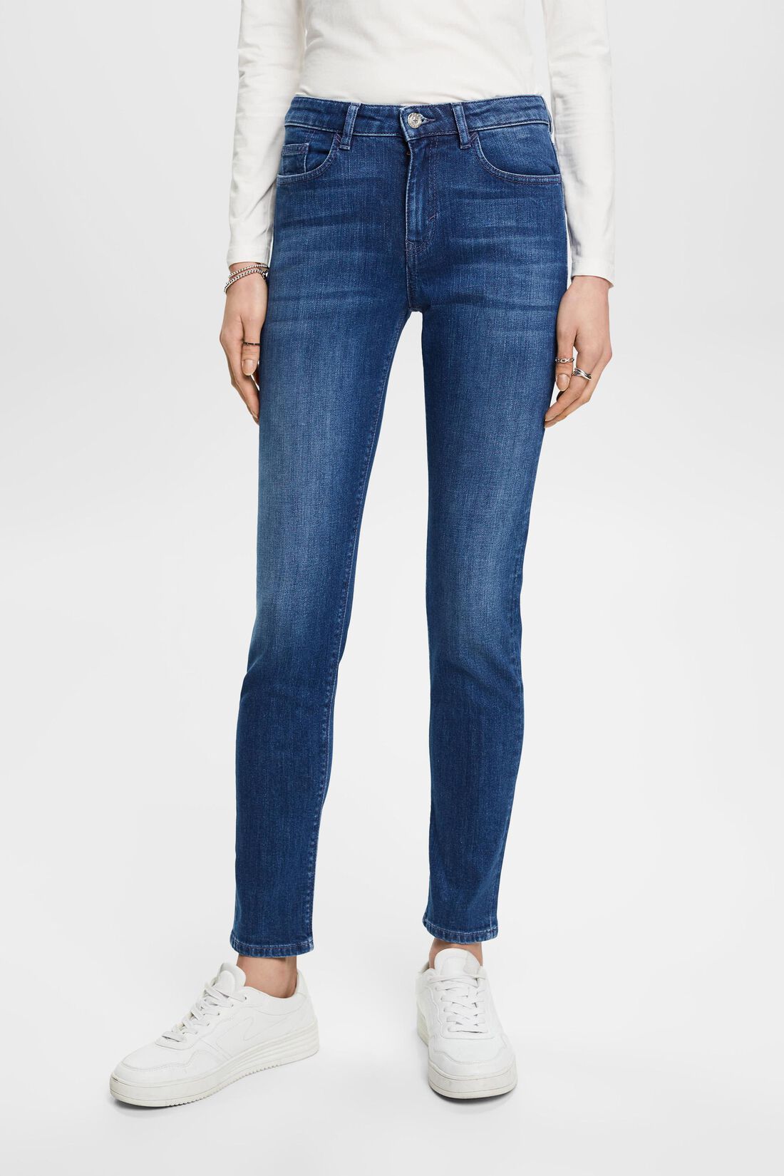 Mid-Rise-Stretchjeans in schmaler Passform