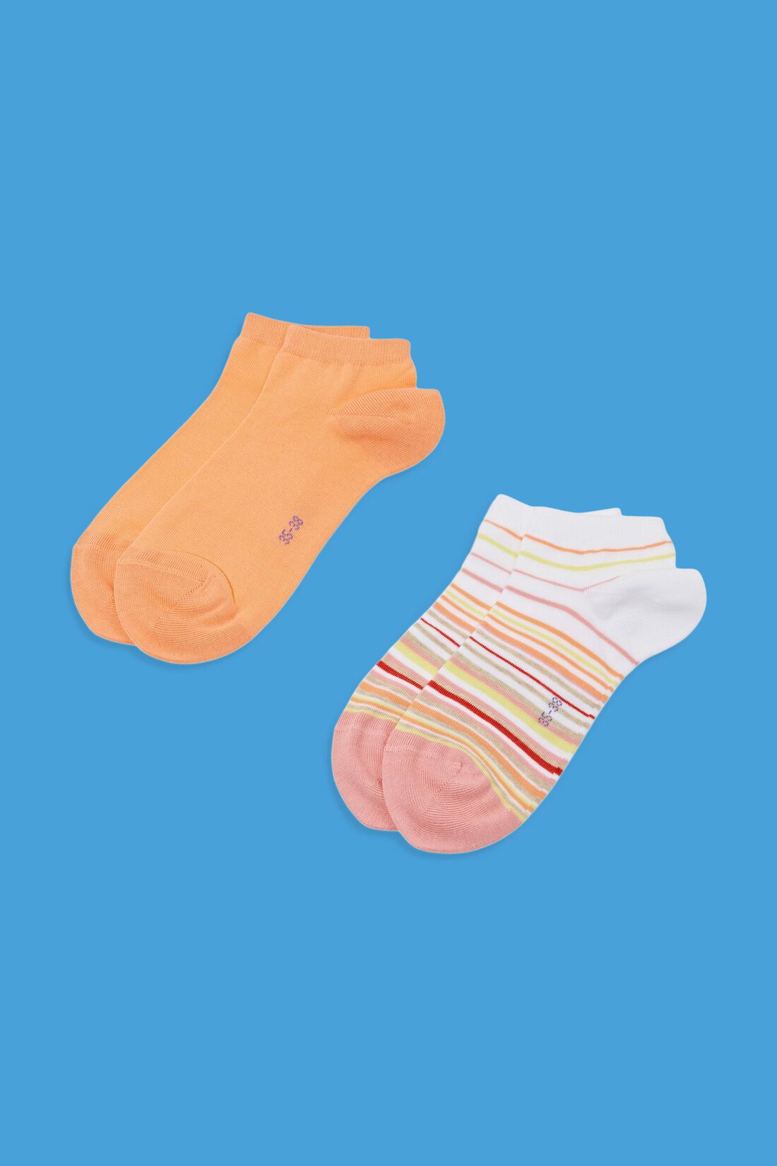 2er-Pack bunter Sneakersocken, Bio-Baumwolle