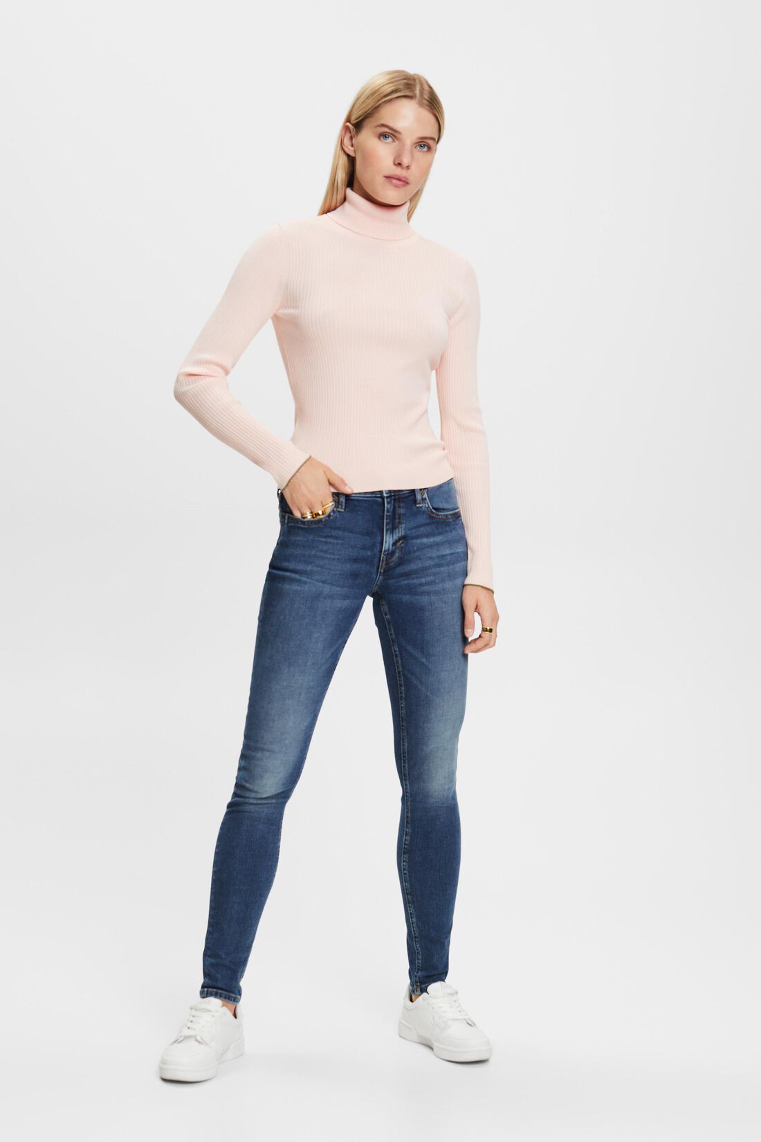 Skinny Jeans mit mittlerer Bundh&ouml;he