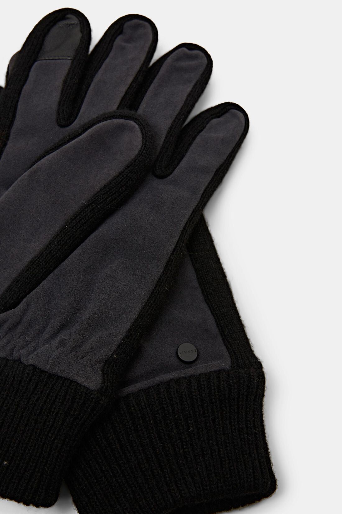 Handschuhe aus Rauleder und Wolle