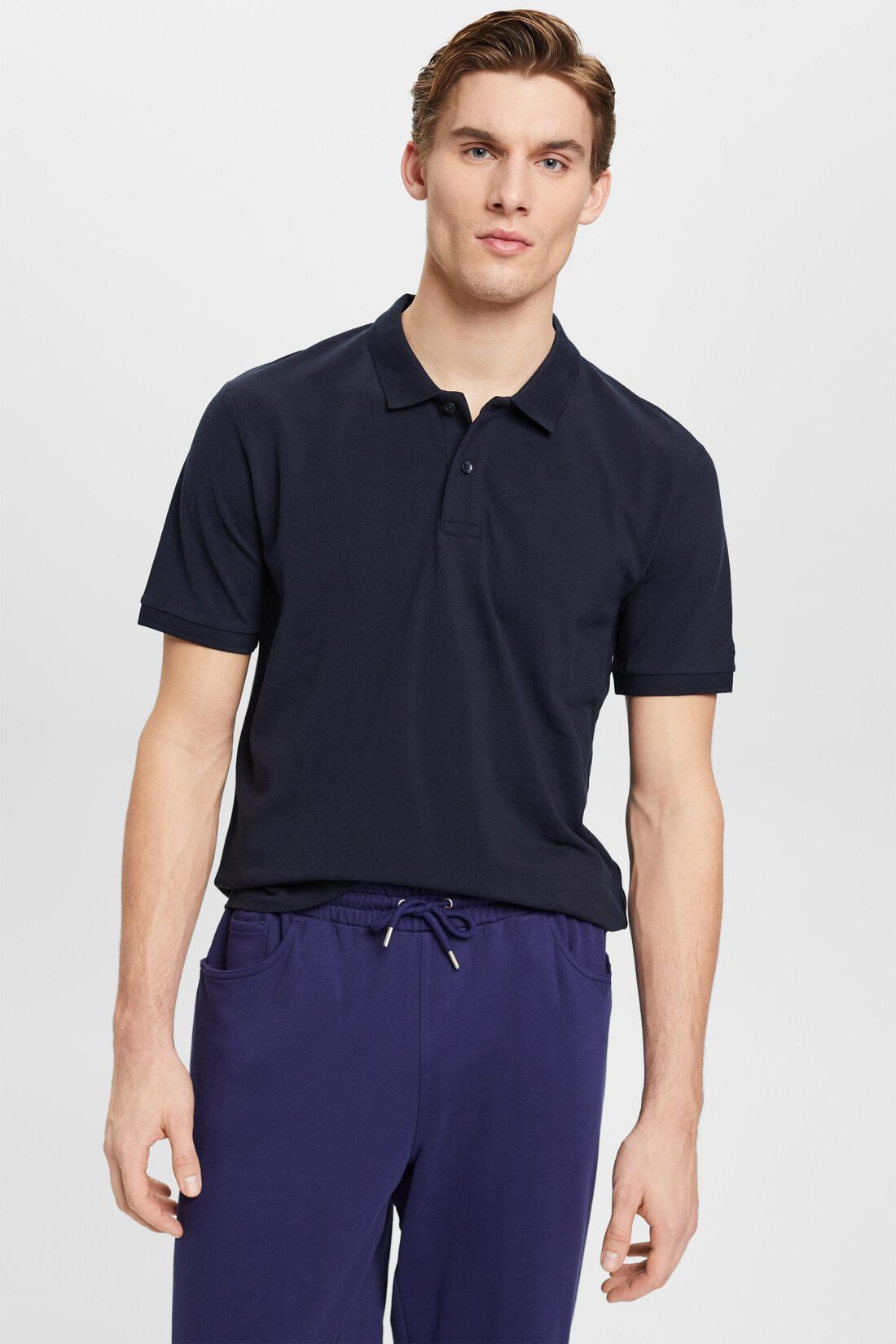 Slim-Fit-Poloshirt aus Baumwoll-Piqu&eacute;