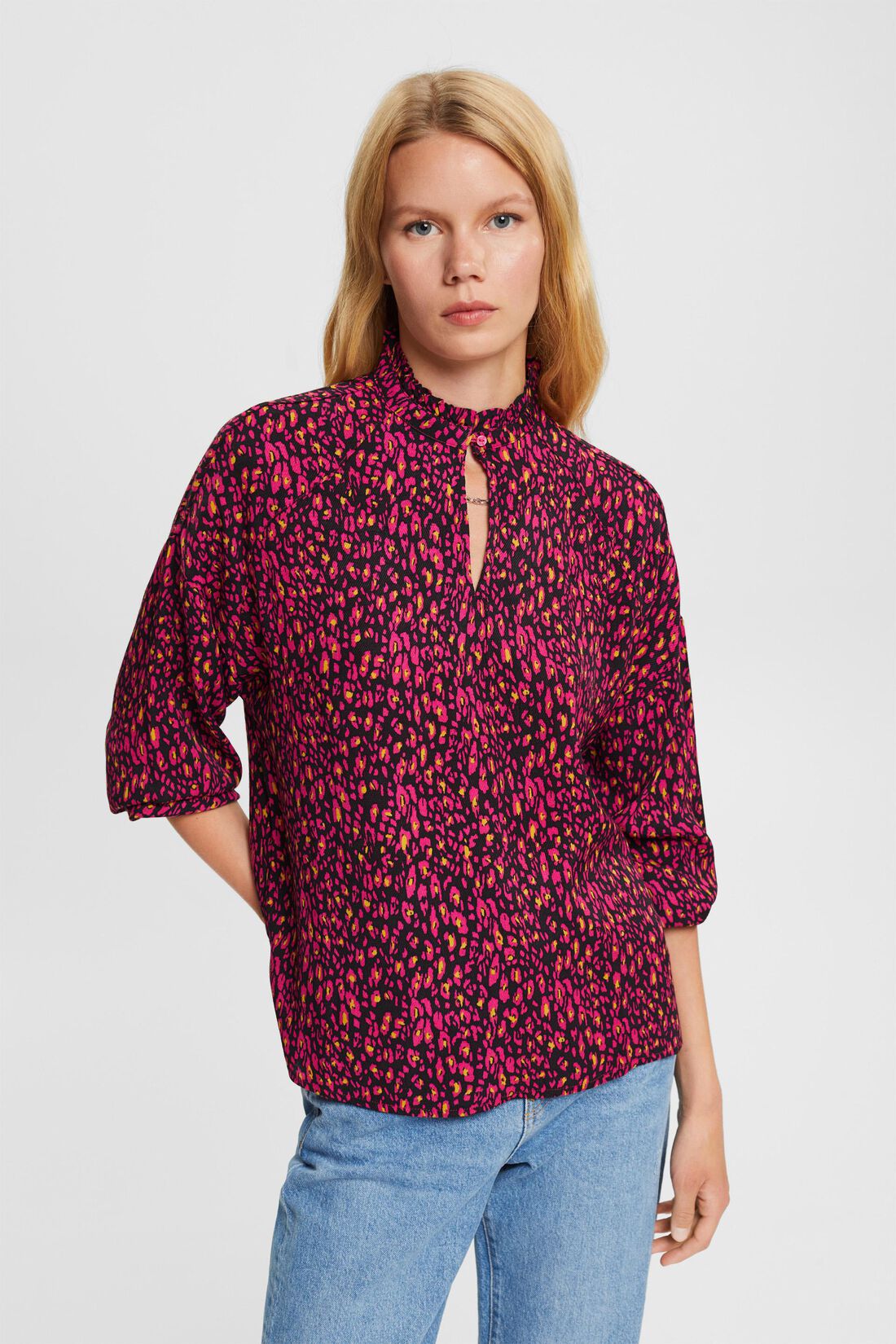 Gemusterte Bluse
