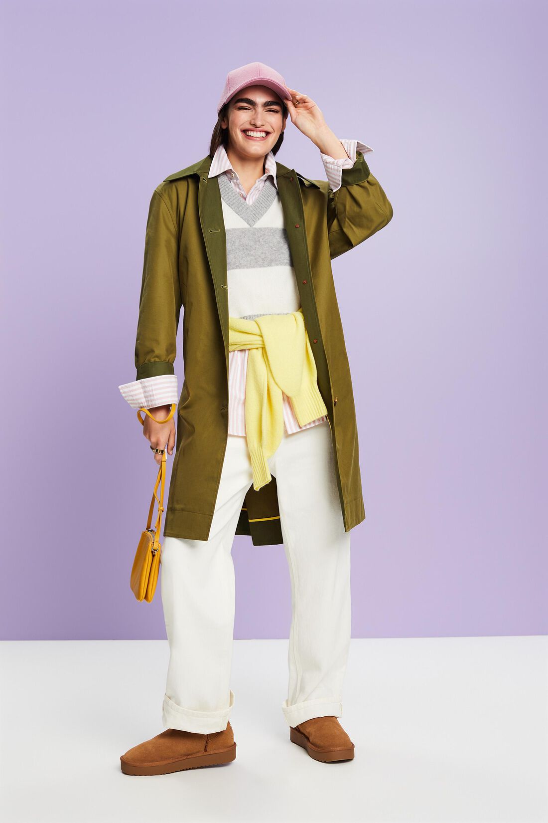 Trenchcoat aus Bio-Baumwolle mit G&uuml;rtel