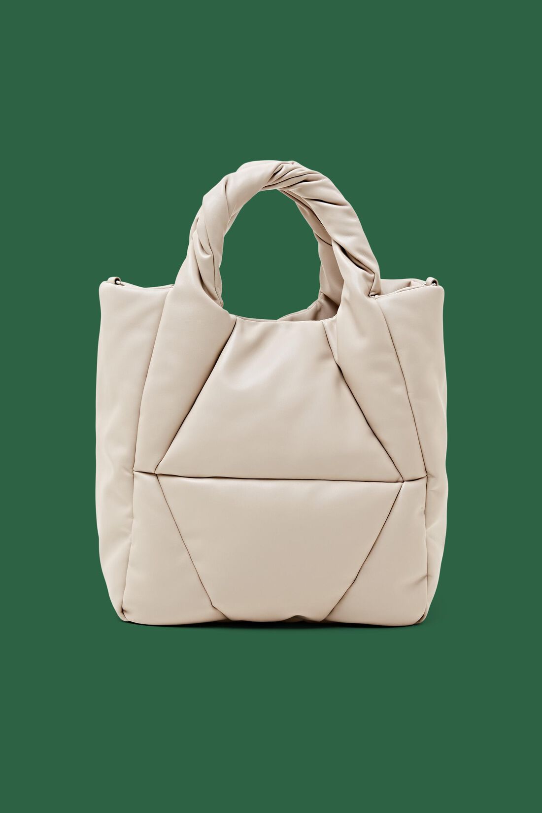 Gesteppte Tote Bag in Lederoptik