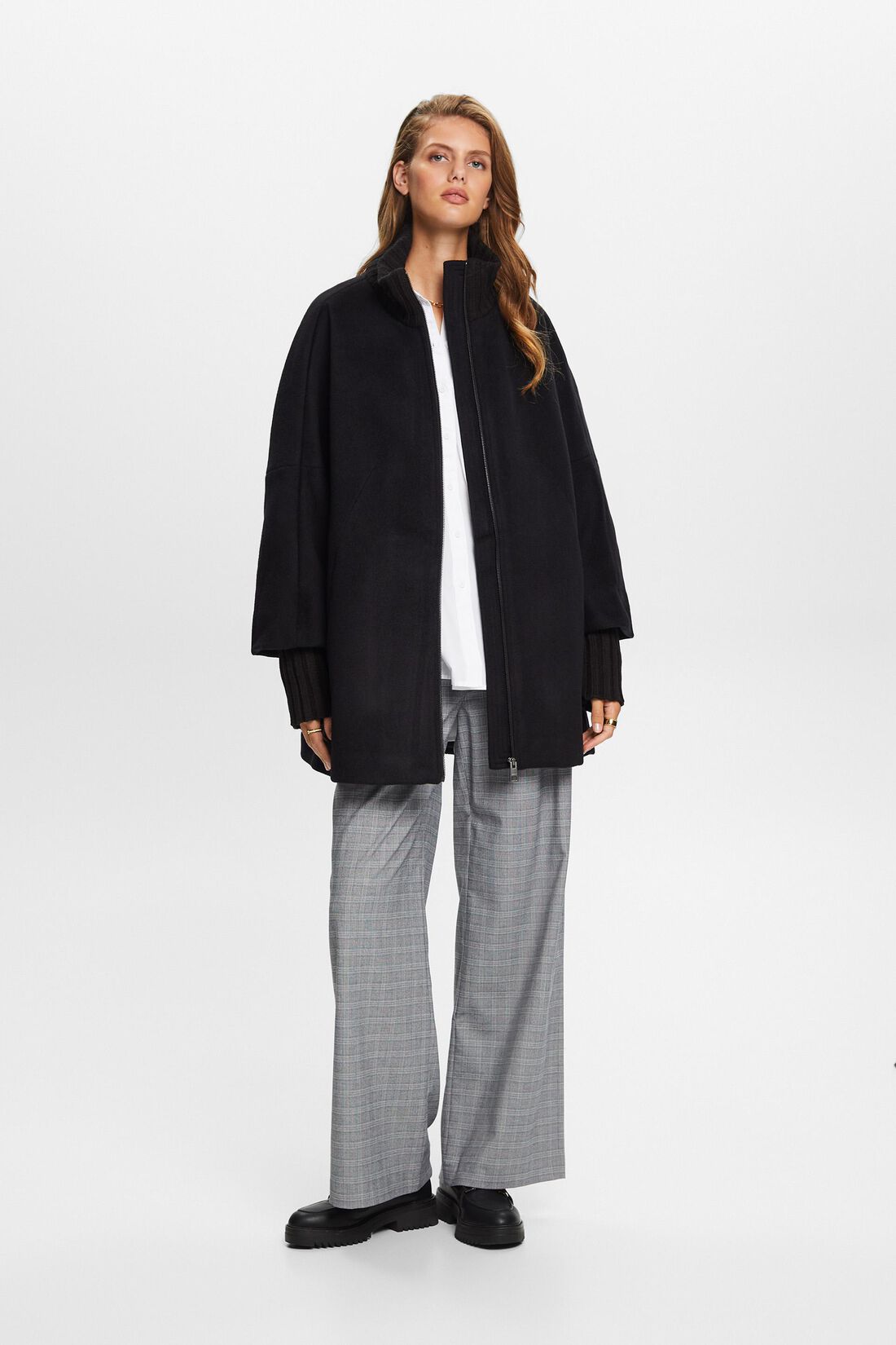 Jacke aus Wollmix mit Kaschmir