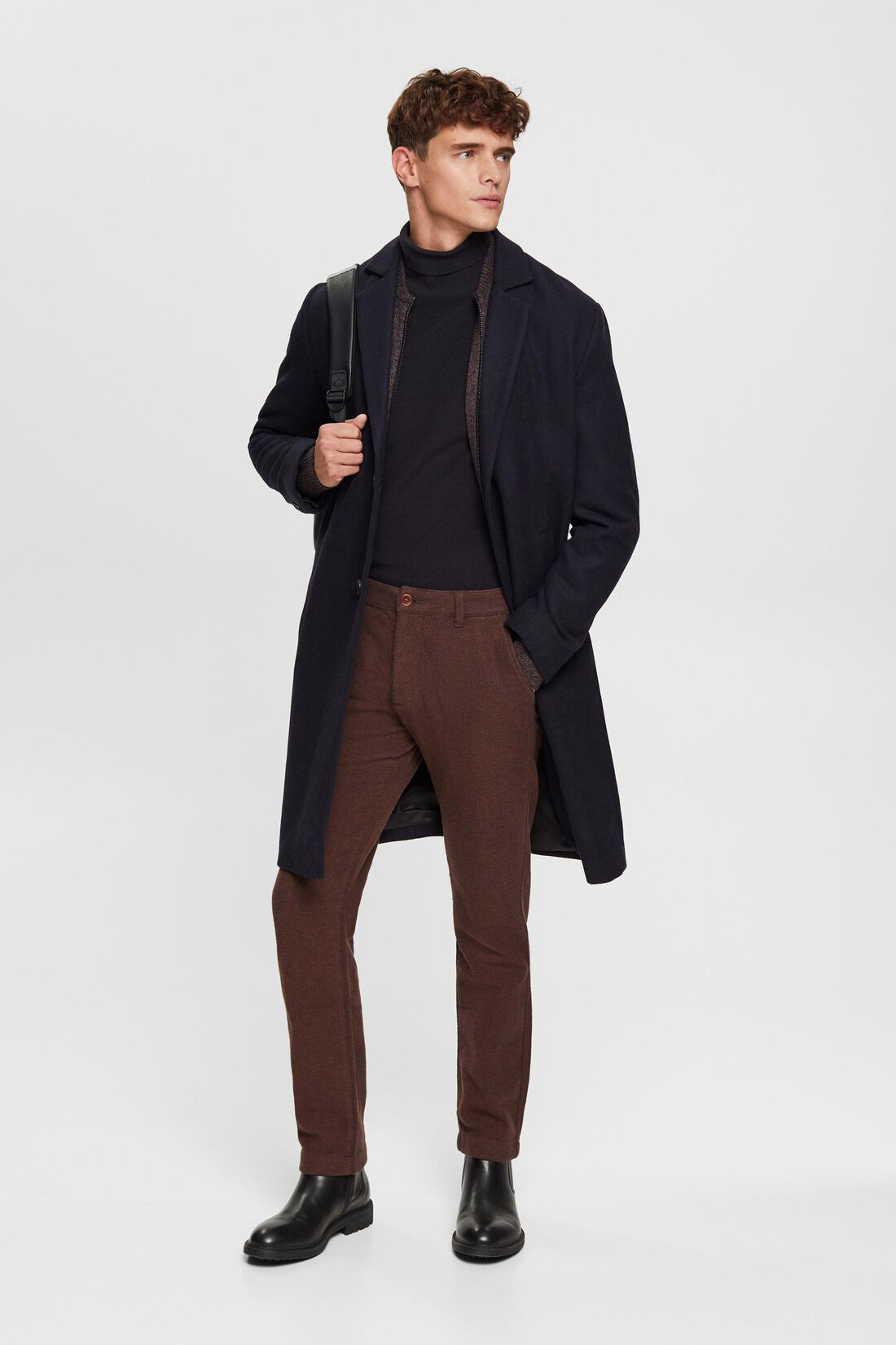 Fischgrat-Hose Slim Fit