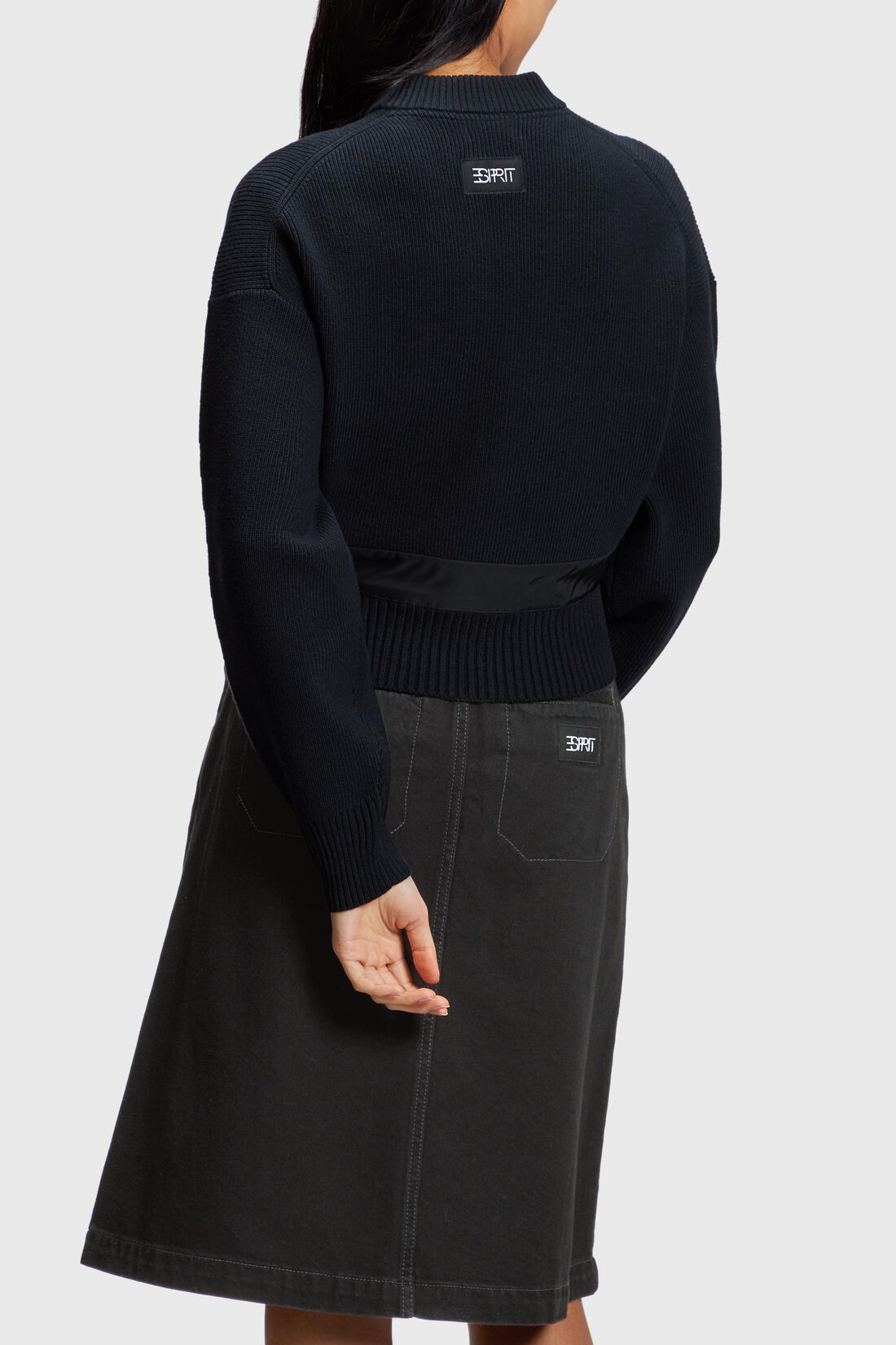 Bomberjacke aus Materialmix mit Sherpa
